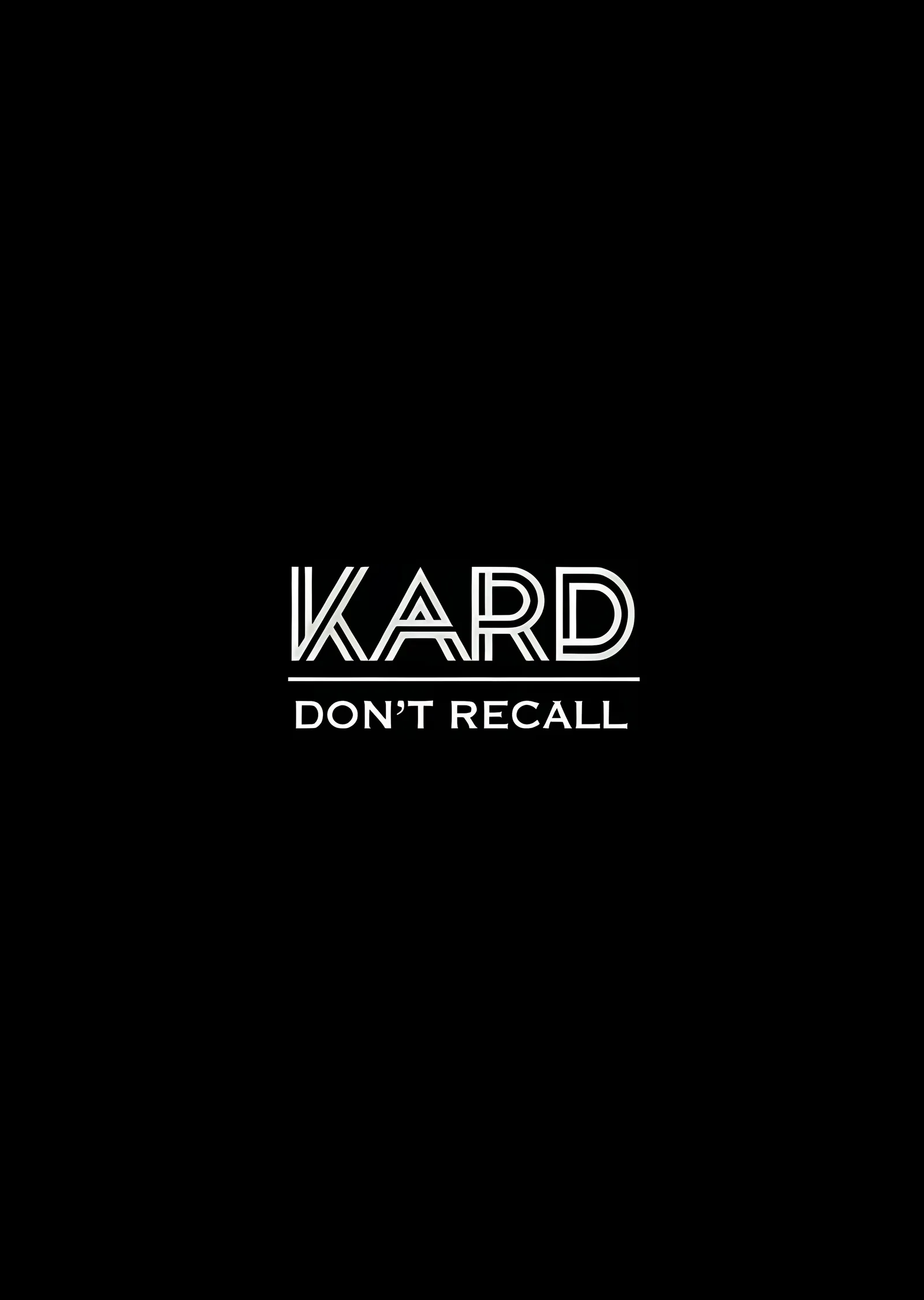 KARD: Don't Recall Minimal metal tablo