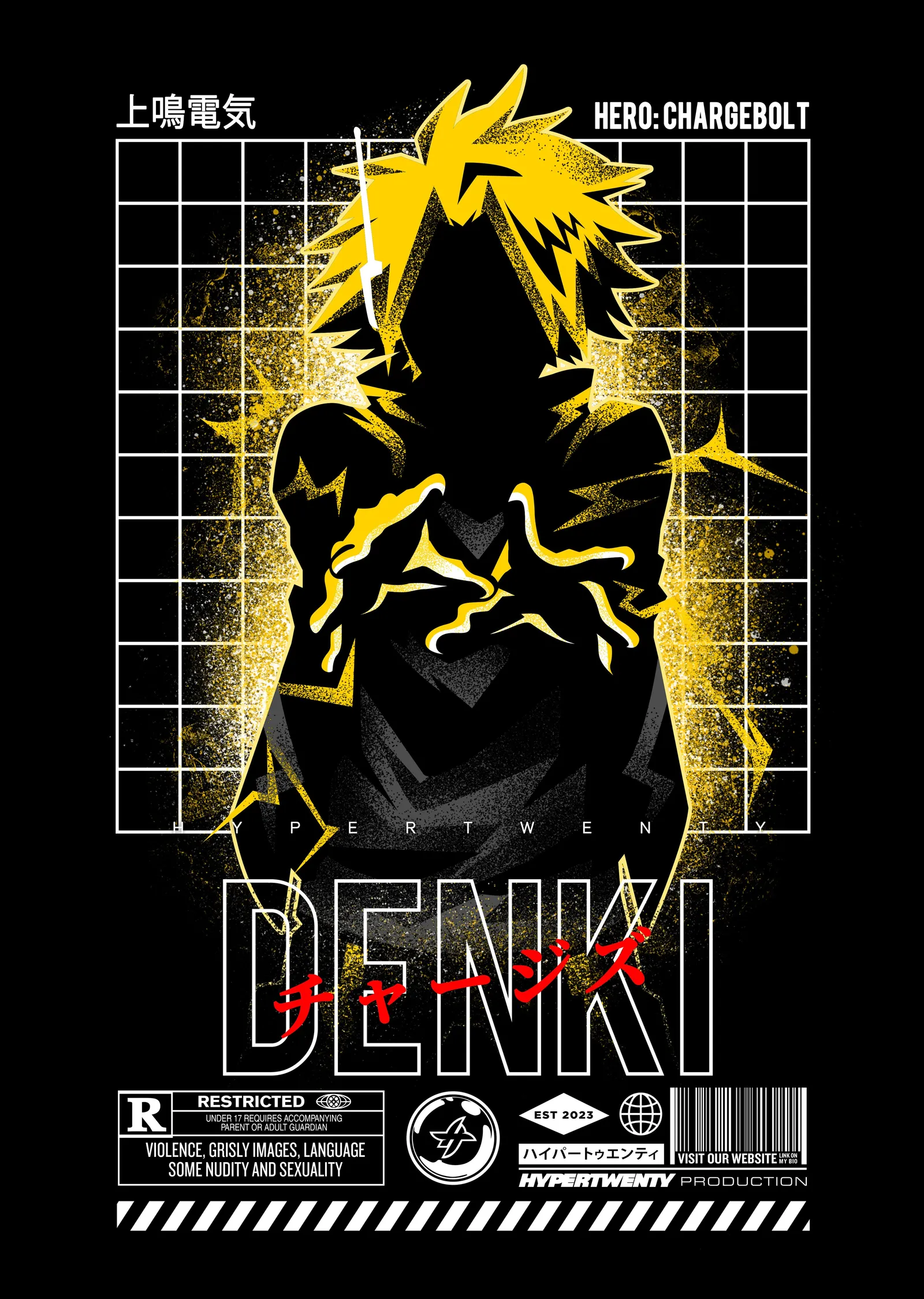 Denki Kaminari: Şarj Kahramanı metal tablo