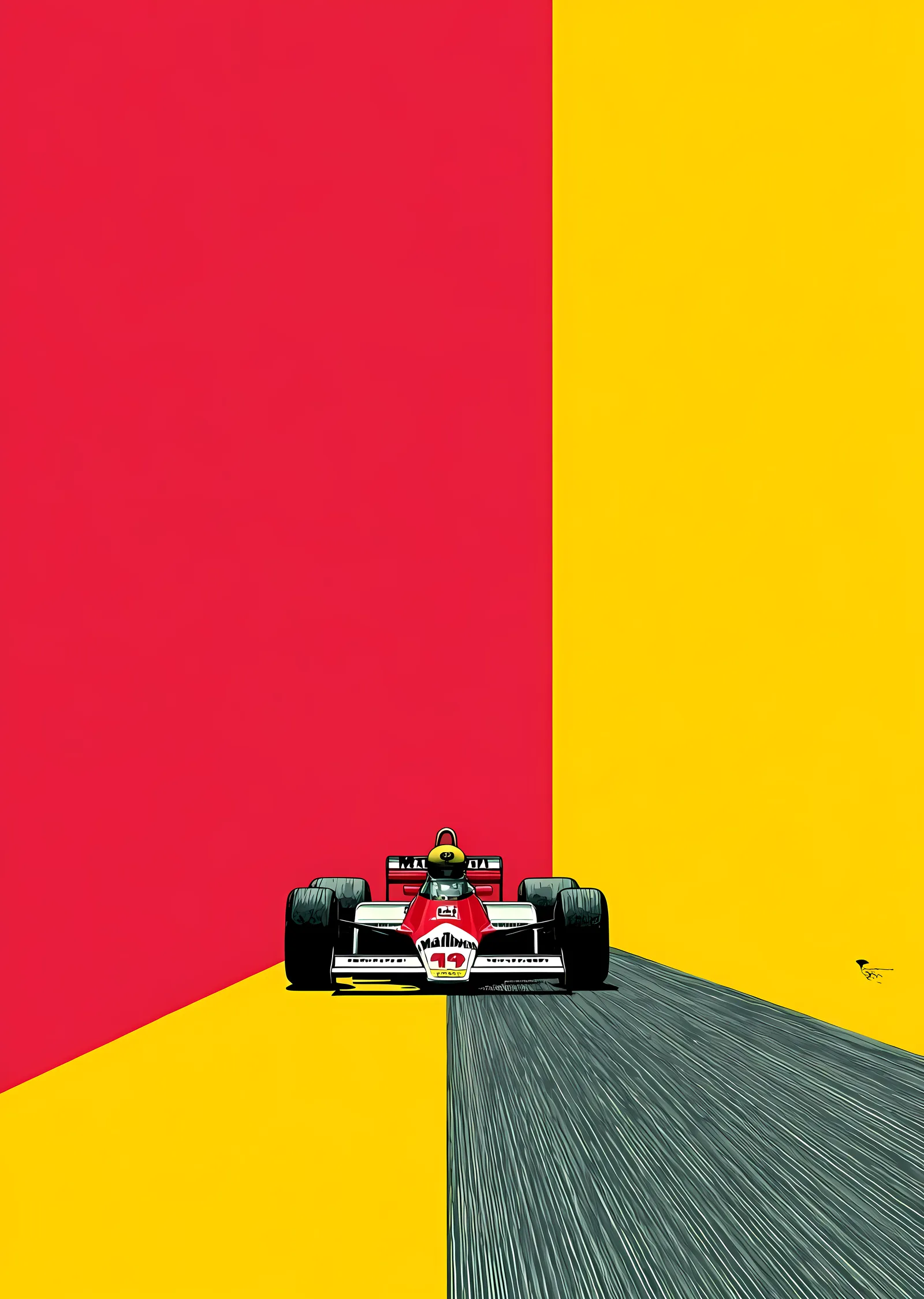 F1 Formula 1: 49 Numaralı Yarış Arabası metal tablo