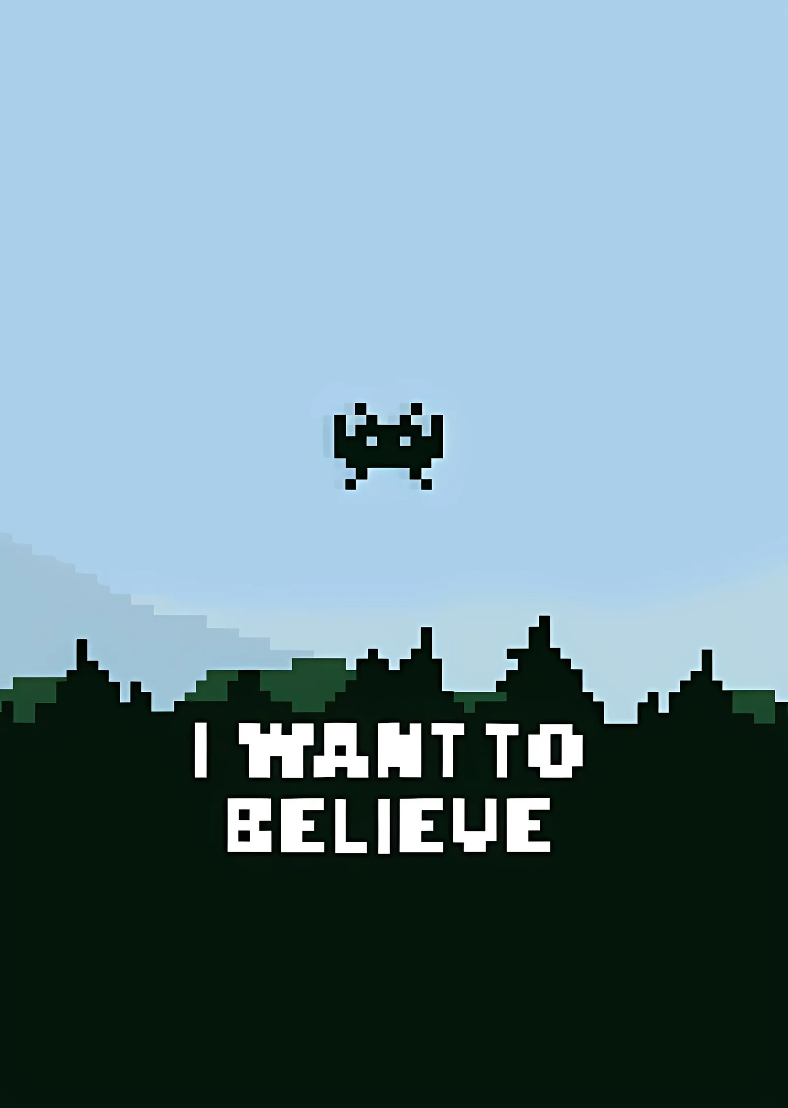I Want to Believe · Piksel metal tablo