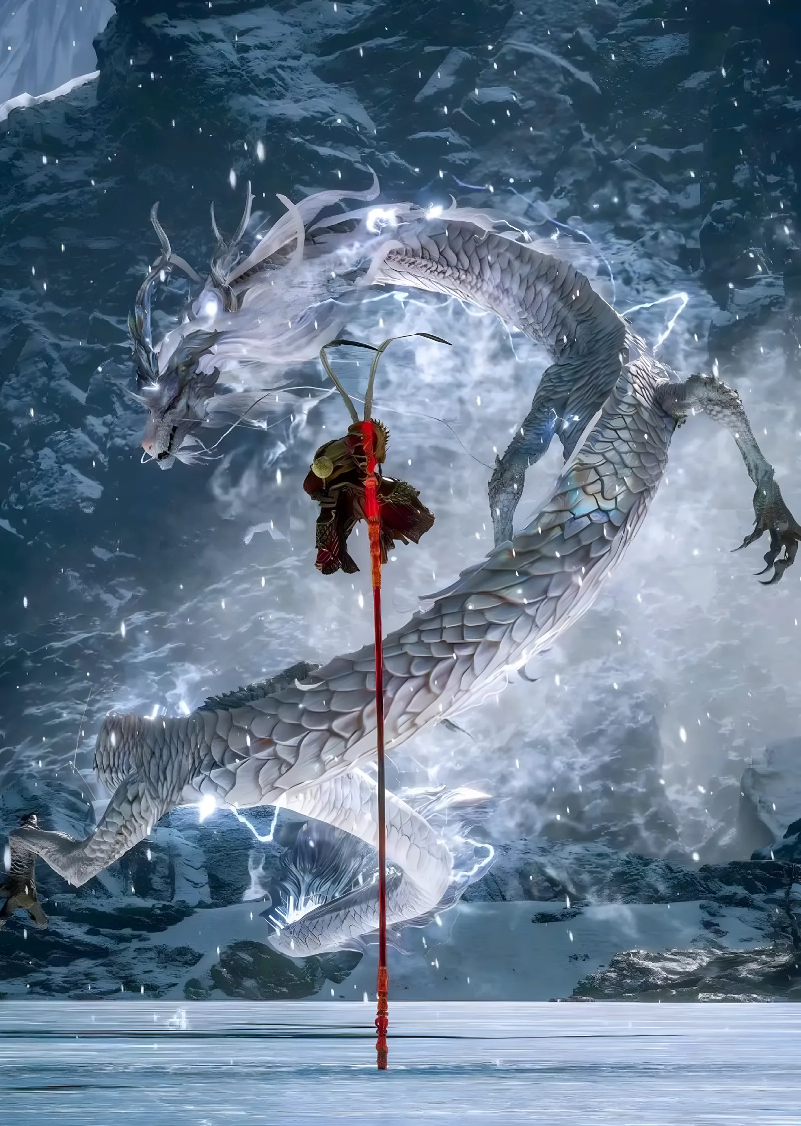 Black Myth: Wukong Buz Ejderhası metal tablo