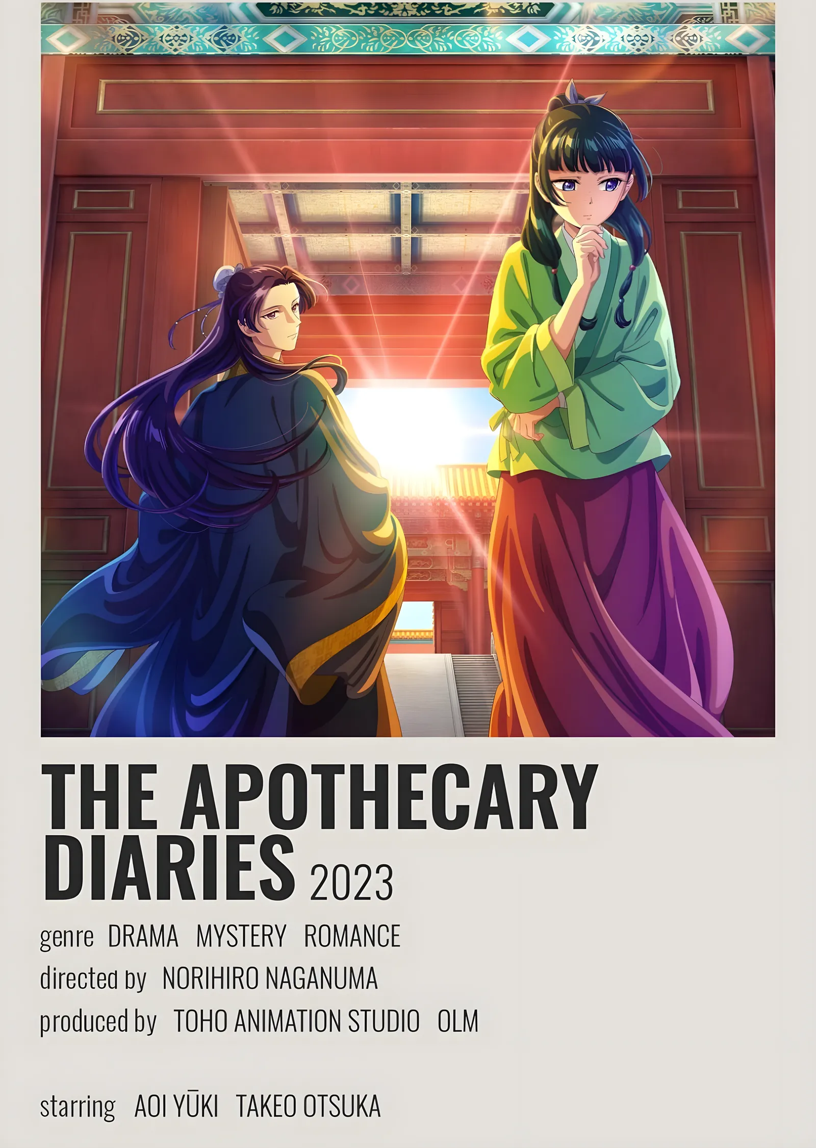 The Apothecary Diaries: Saray Karşılaşması metal tablo