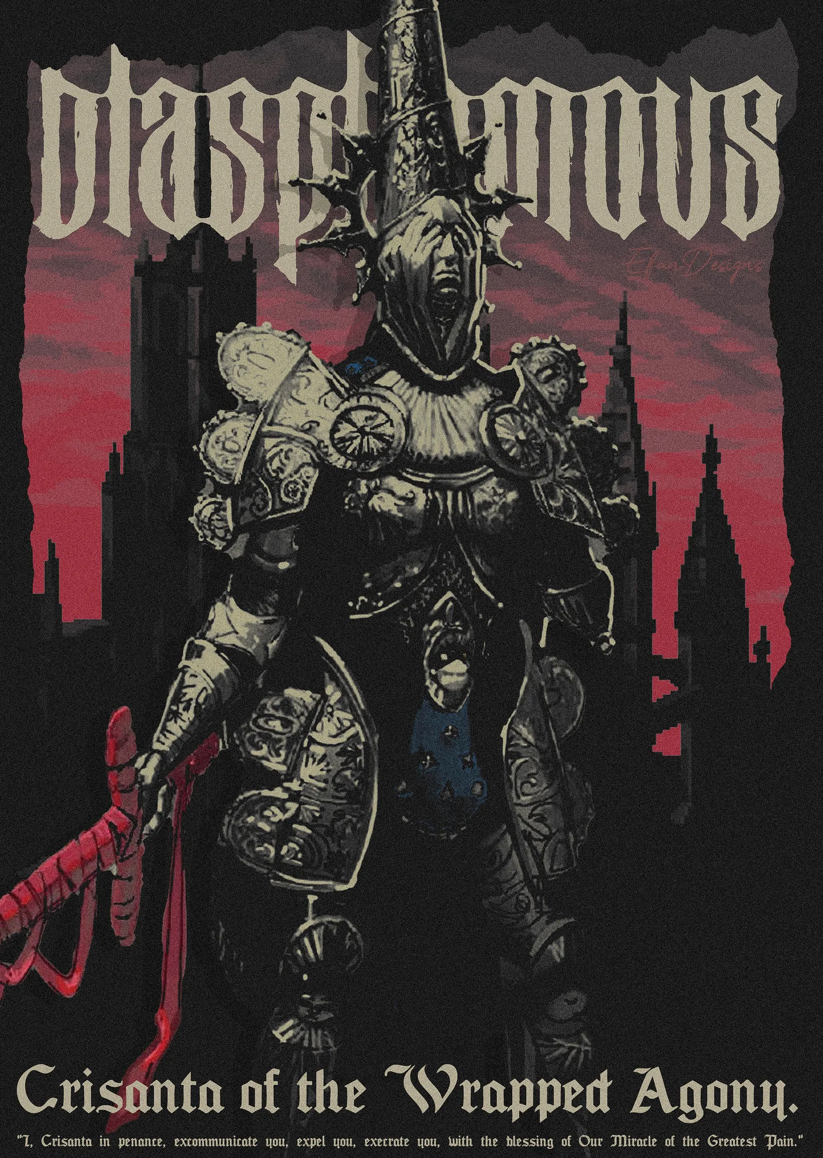 Blasphemous: Crisanta metal tablo