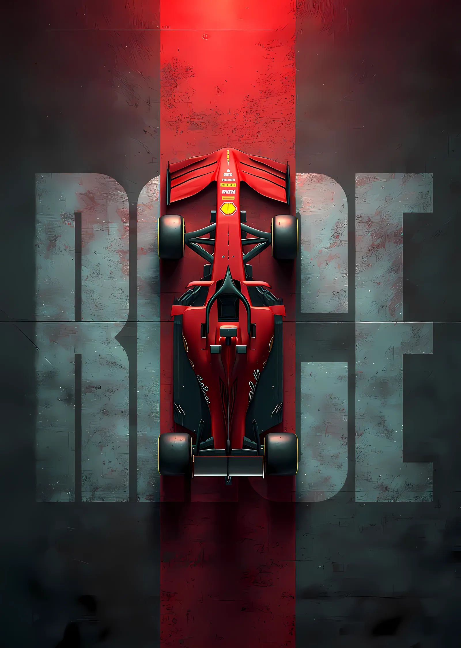 Race: Formula 1 metal tablo