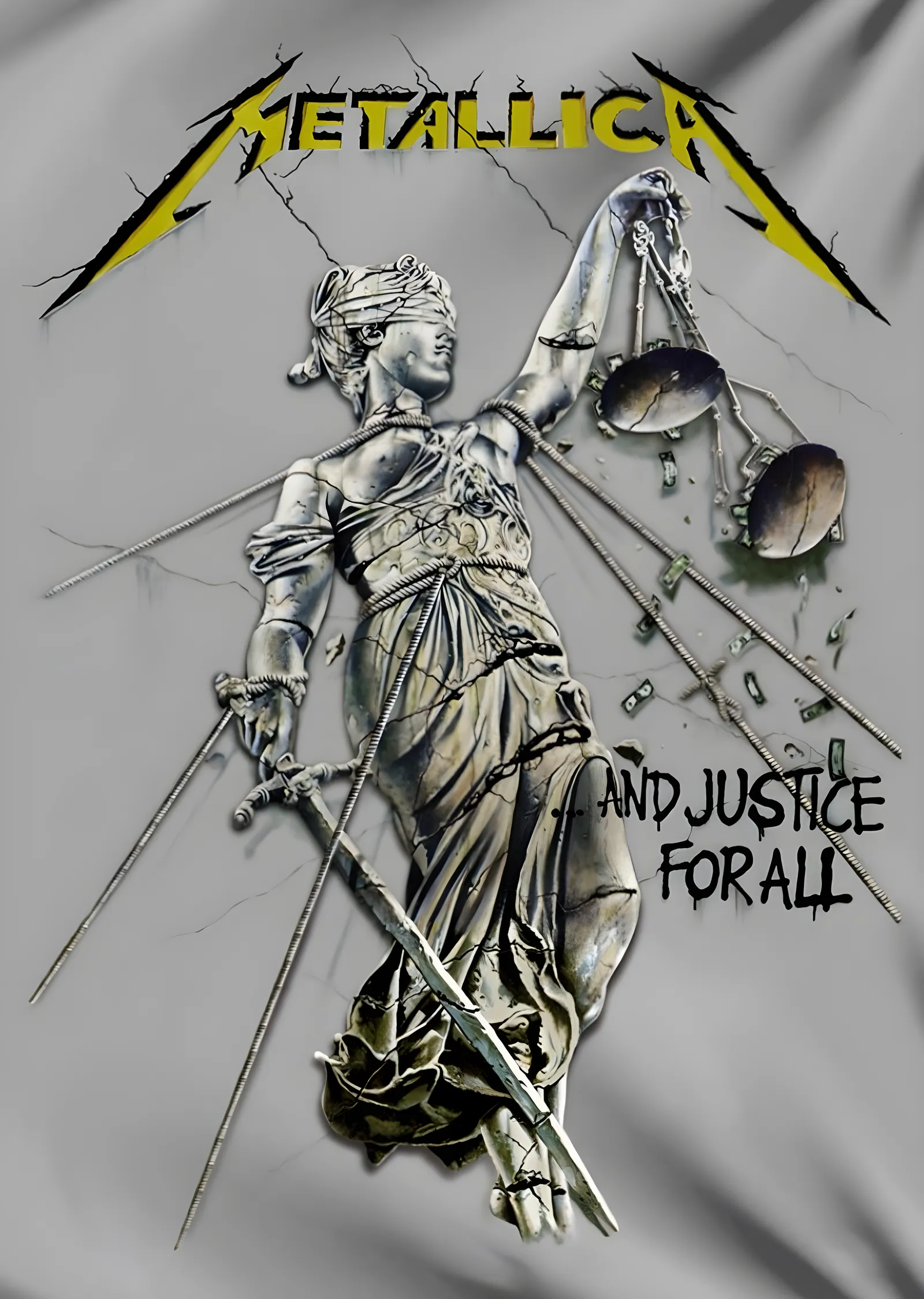 Metallica: And Justice for All · Gümüş Zemin metal tablo