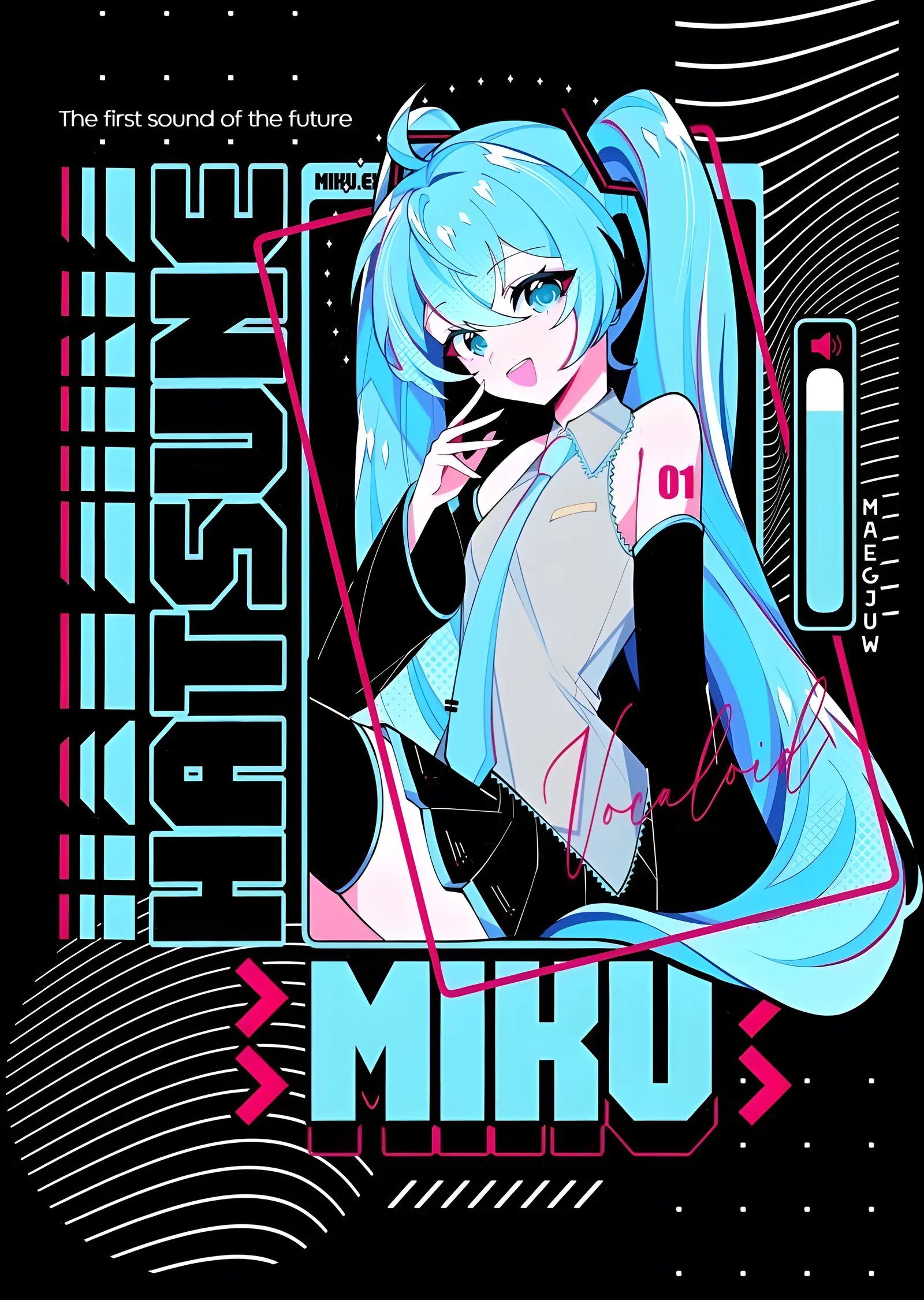 Hatsune Miku metal tablo