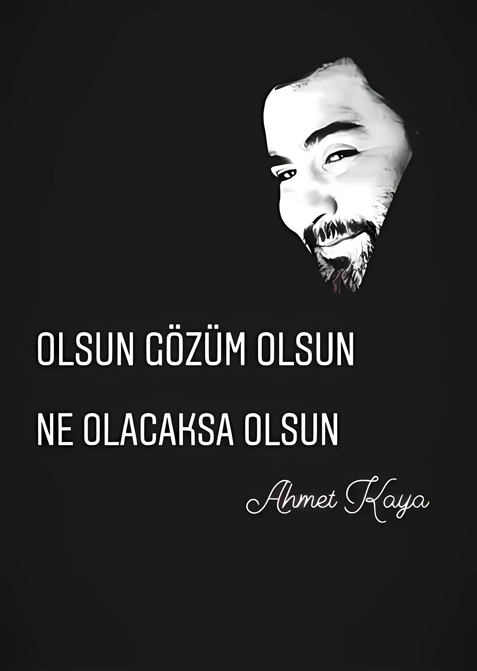 Ahmet Kaya: Olsun Gözüm Olsun metal tablo
