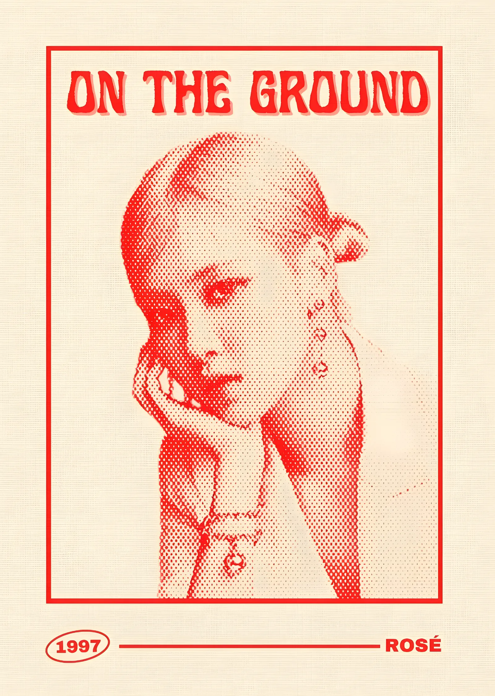 Rosé - On the Ground metal tablo