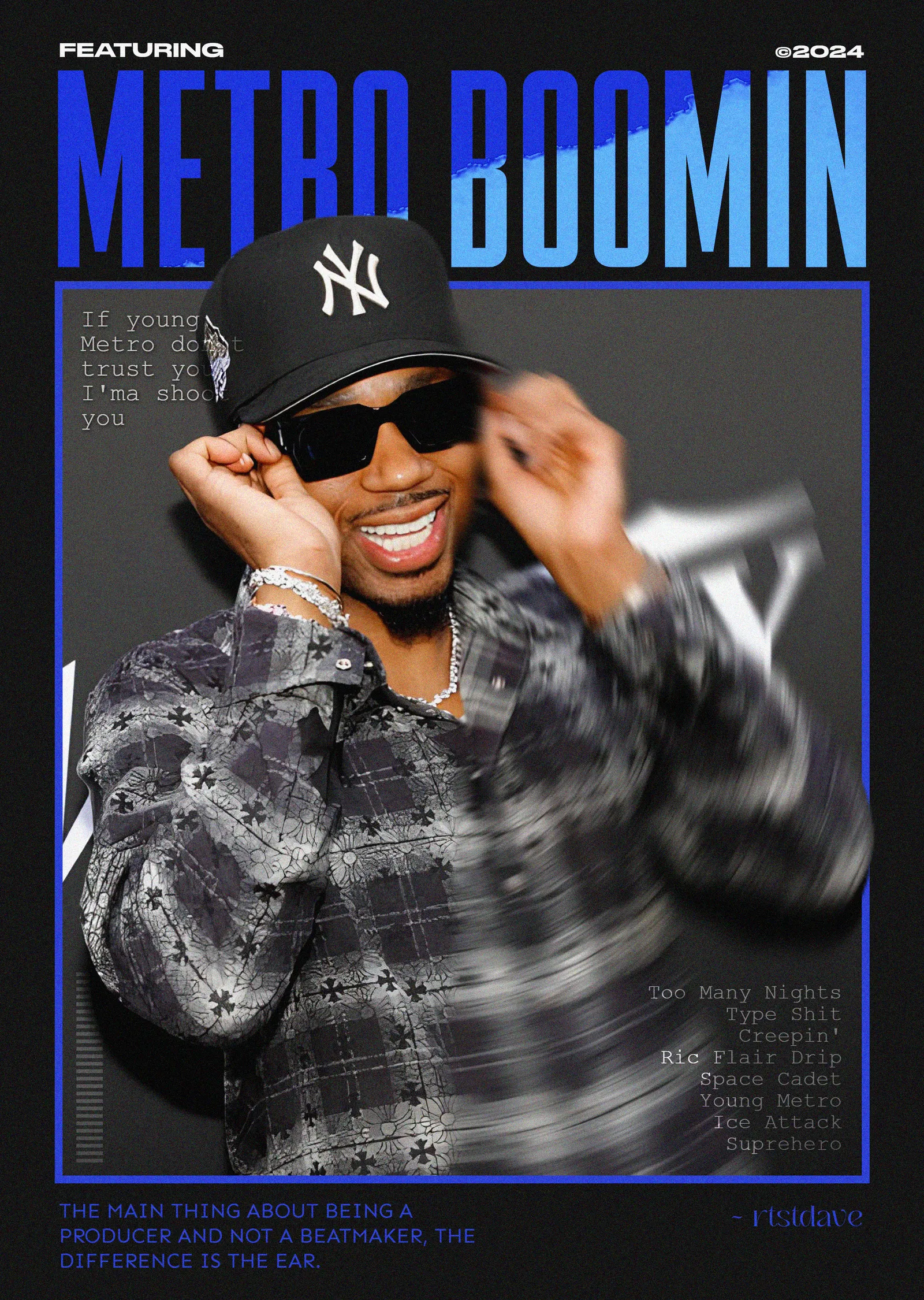 Metro Boomin: 2024 metal tablo