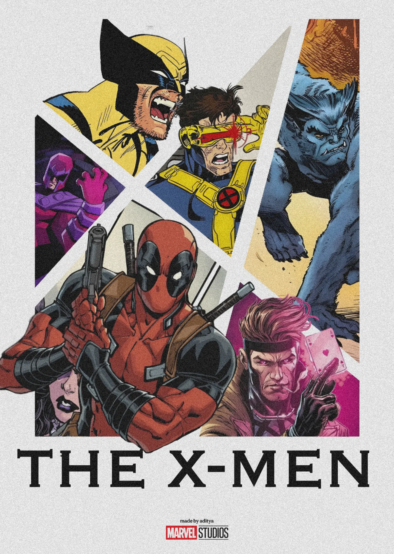 The X-Men - Çizgi Roman Kolajı metal tablo