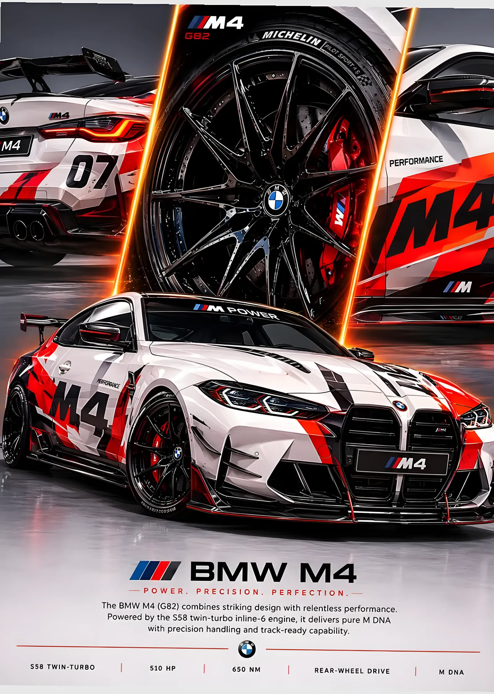 BMW M4 GT metal tablo
