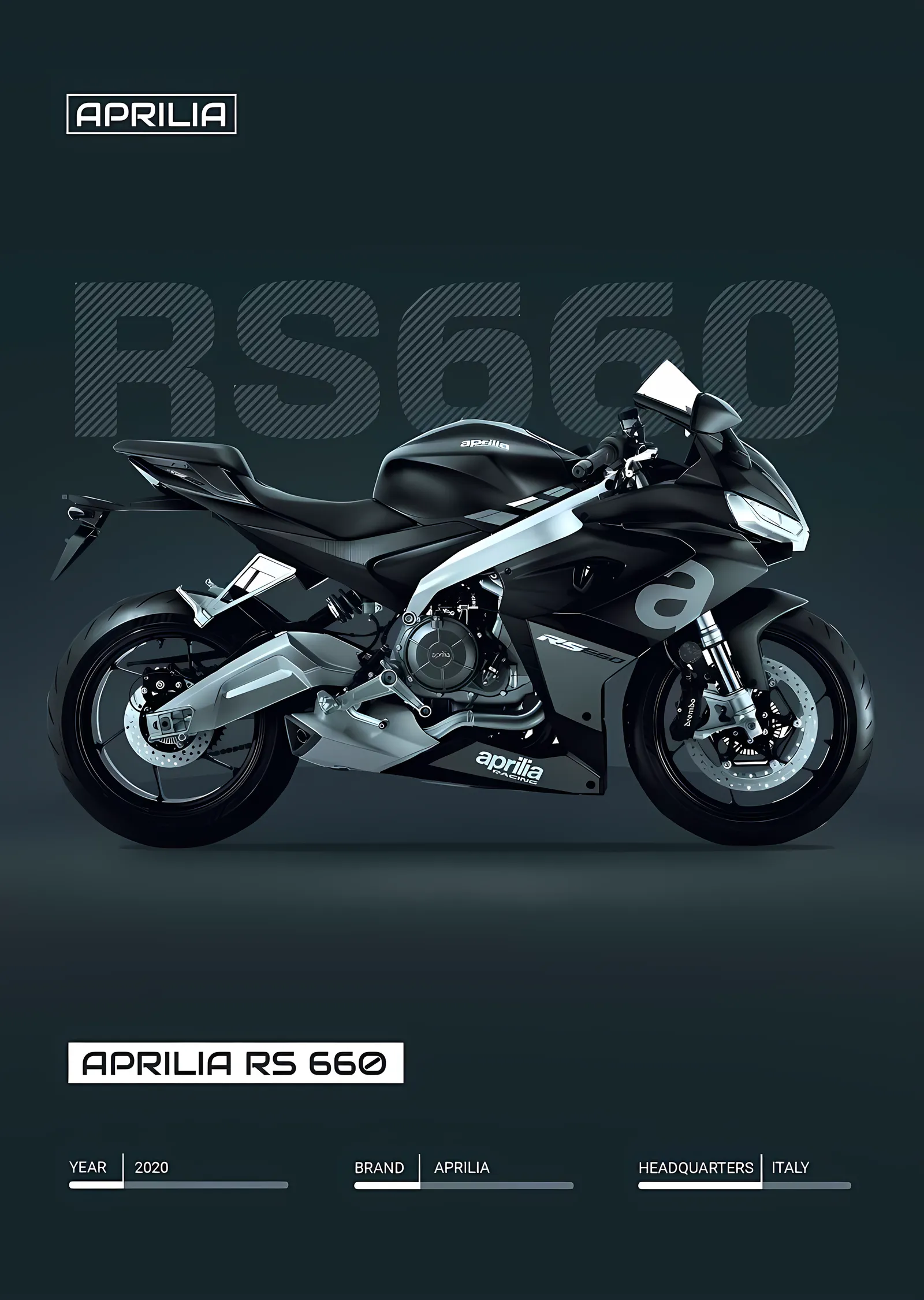 Aprilia RS 660 metal tablo