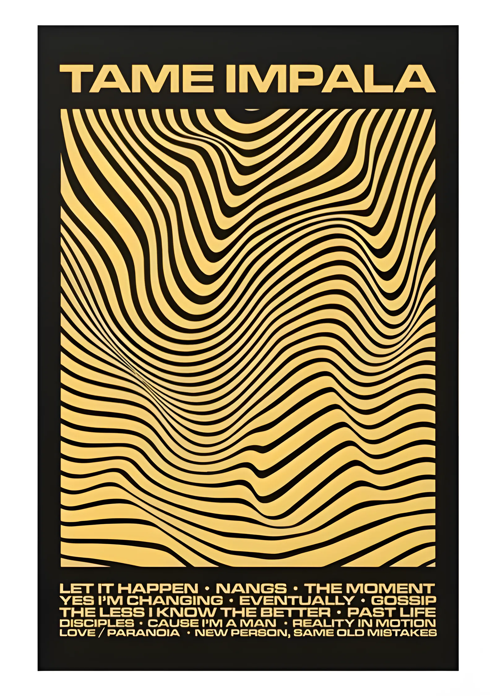 Tame Impala - Sarı Dalgalar metal tablo