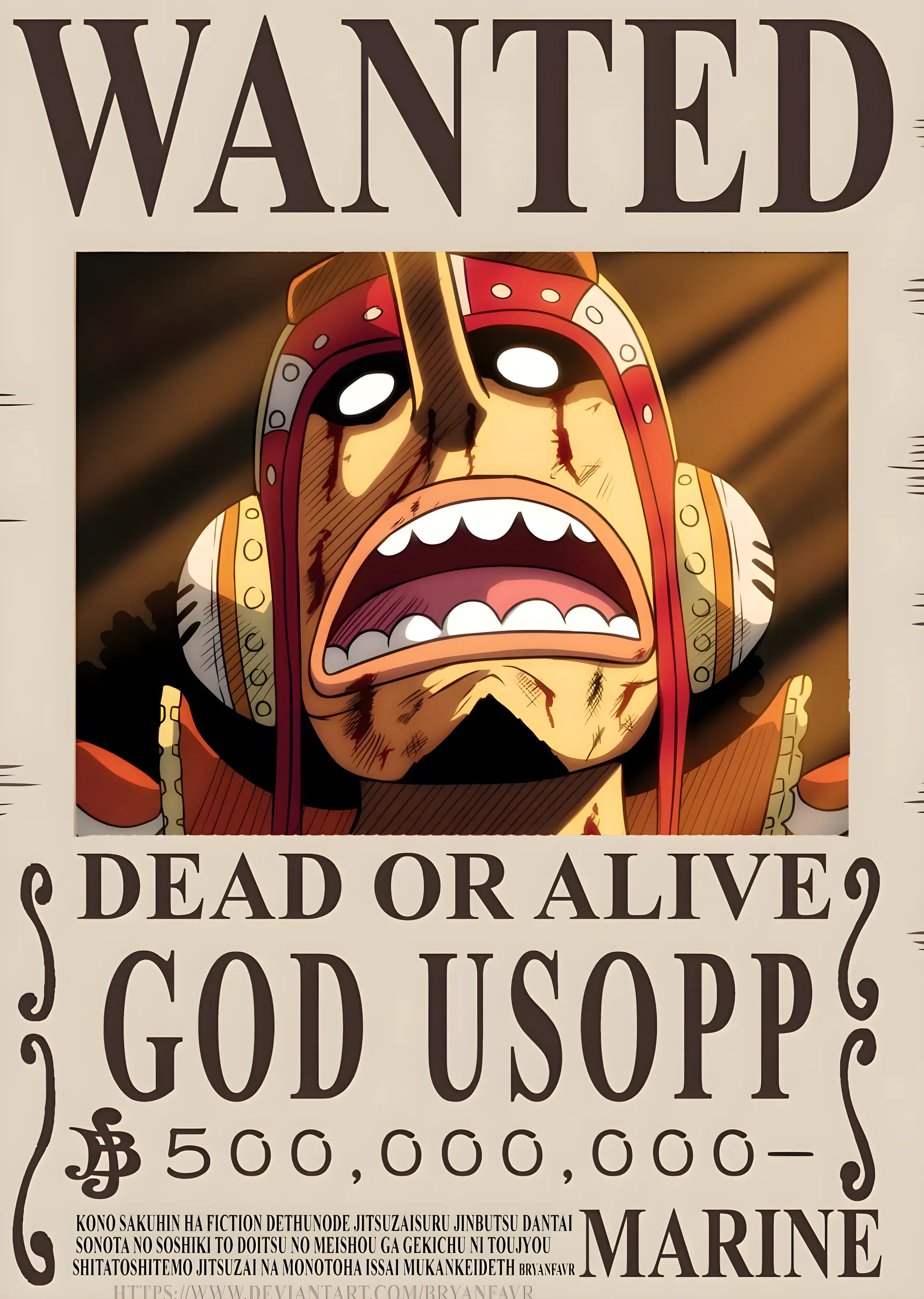 One Piece: Tanrı Usopp Aranıyor Afişi metal tablo