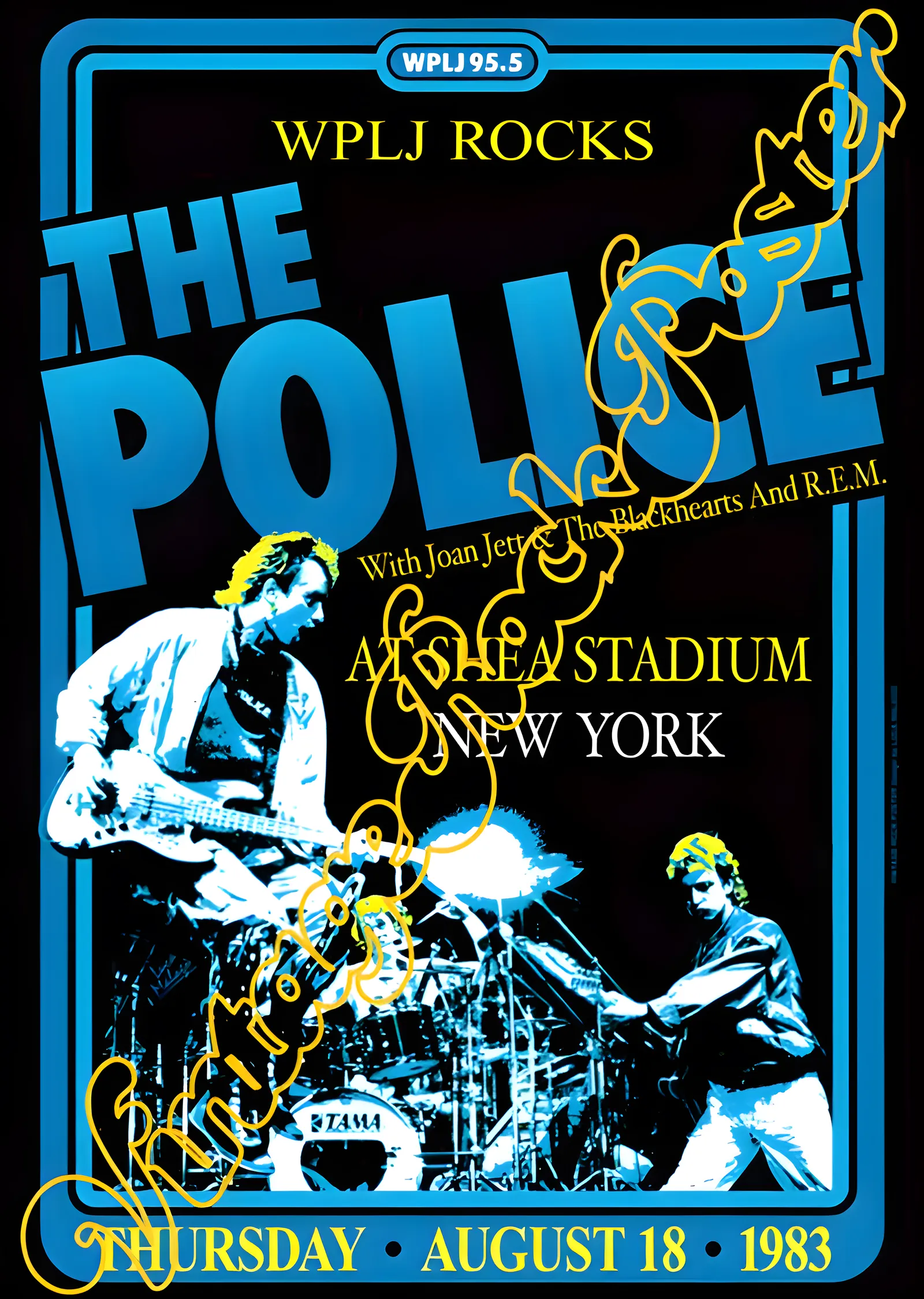 The Police: Shea Stadium 1983 metal tablo