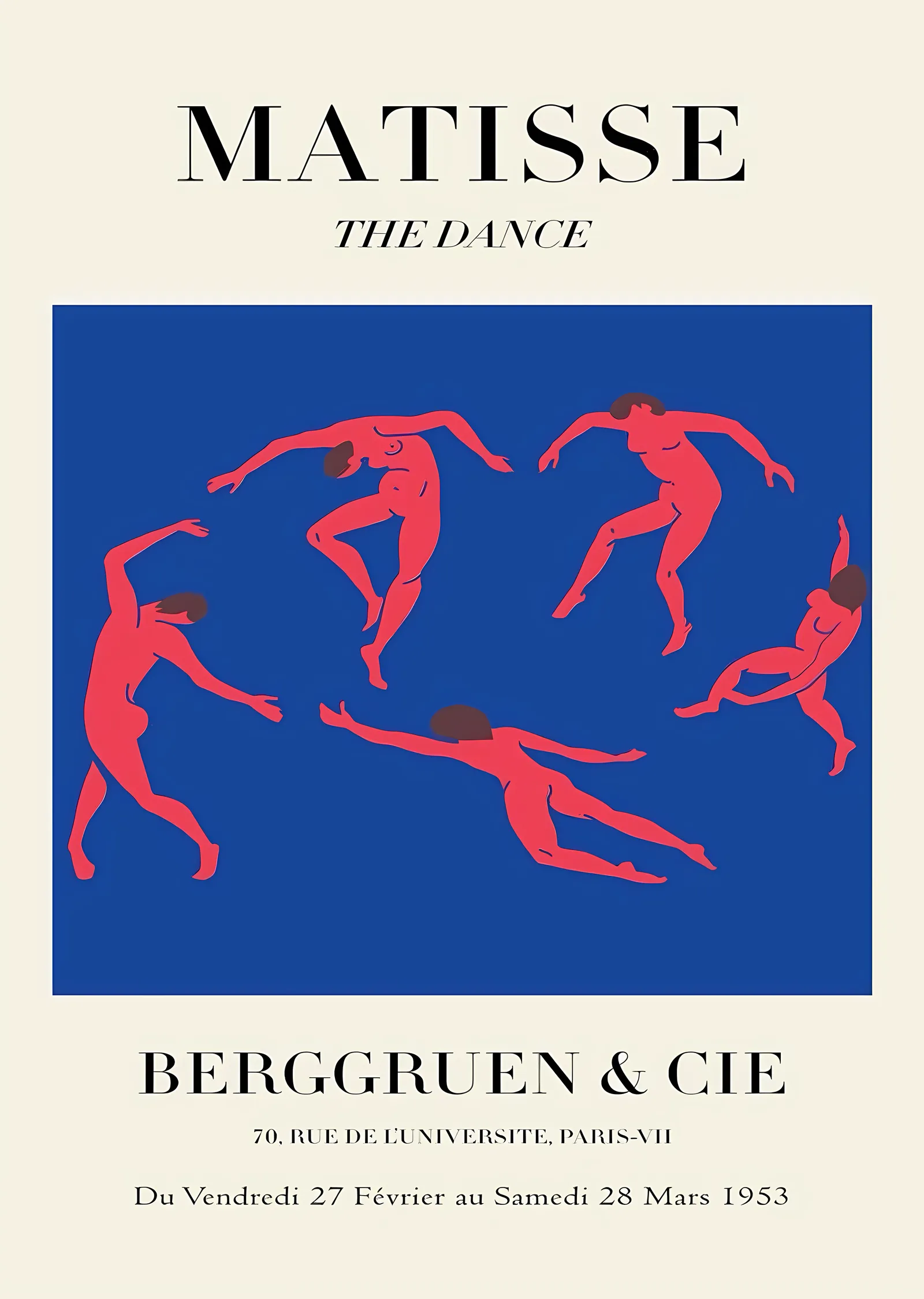 Matisse: The Dance Mavi metal tablo