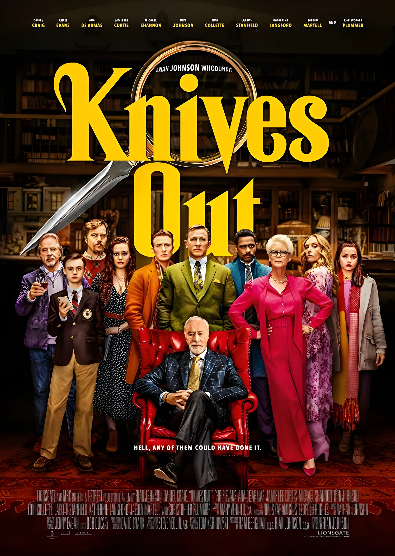 Knives Out metal tablo