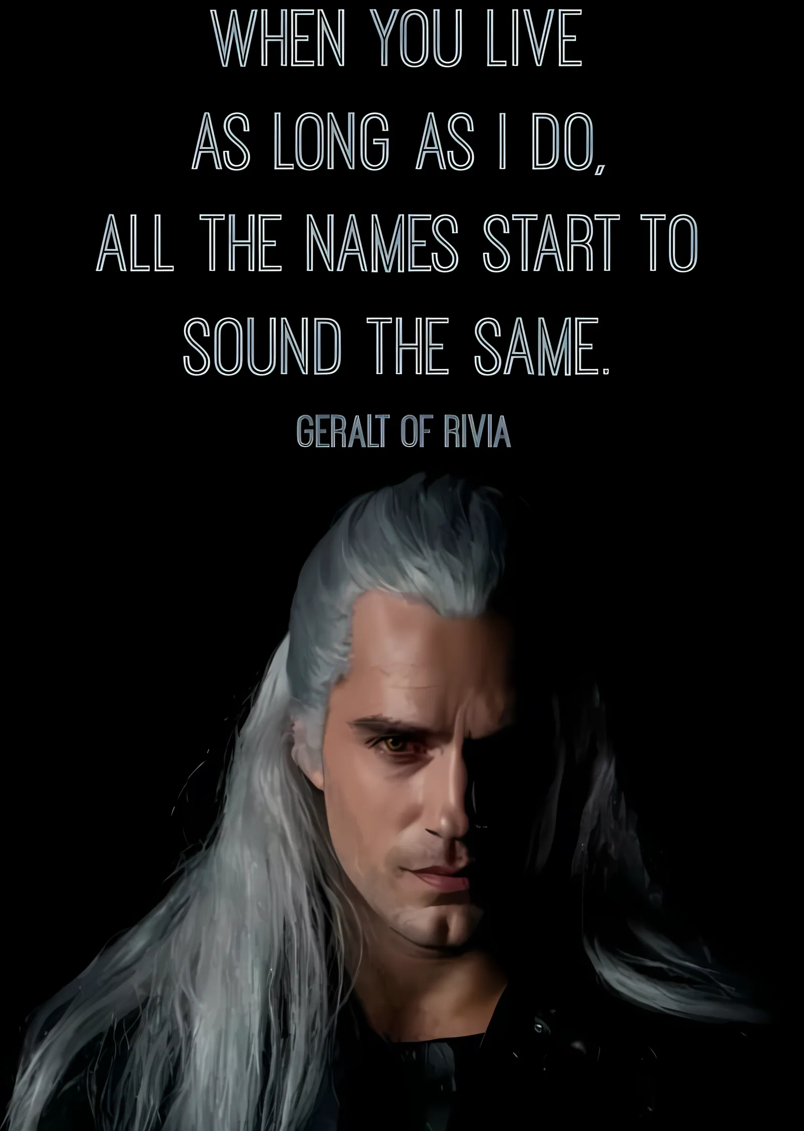 Geralt: Alıntı metal tablo