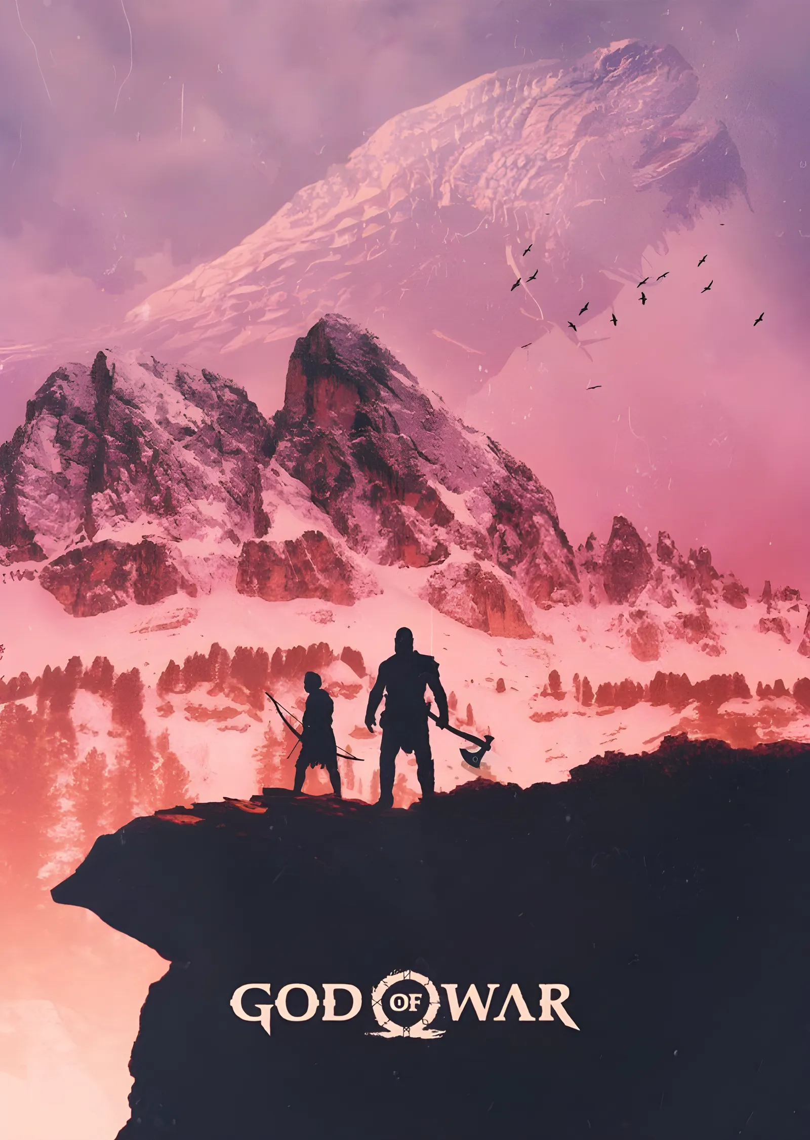 God of War: Pembe Dağlar metal tablo