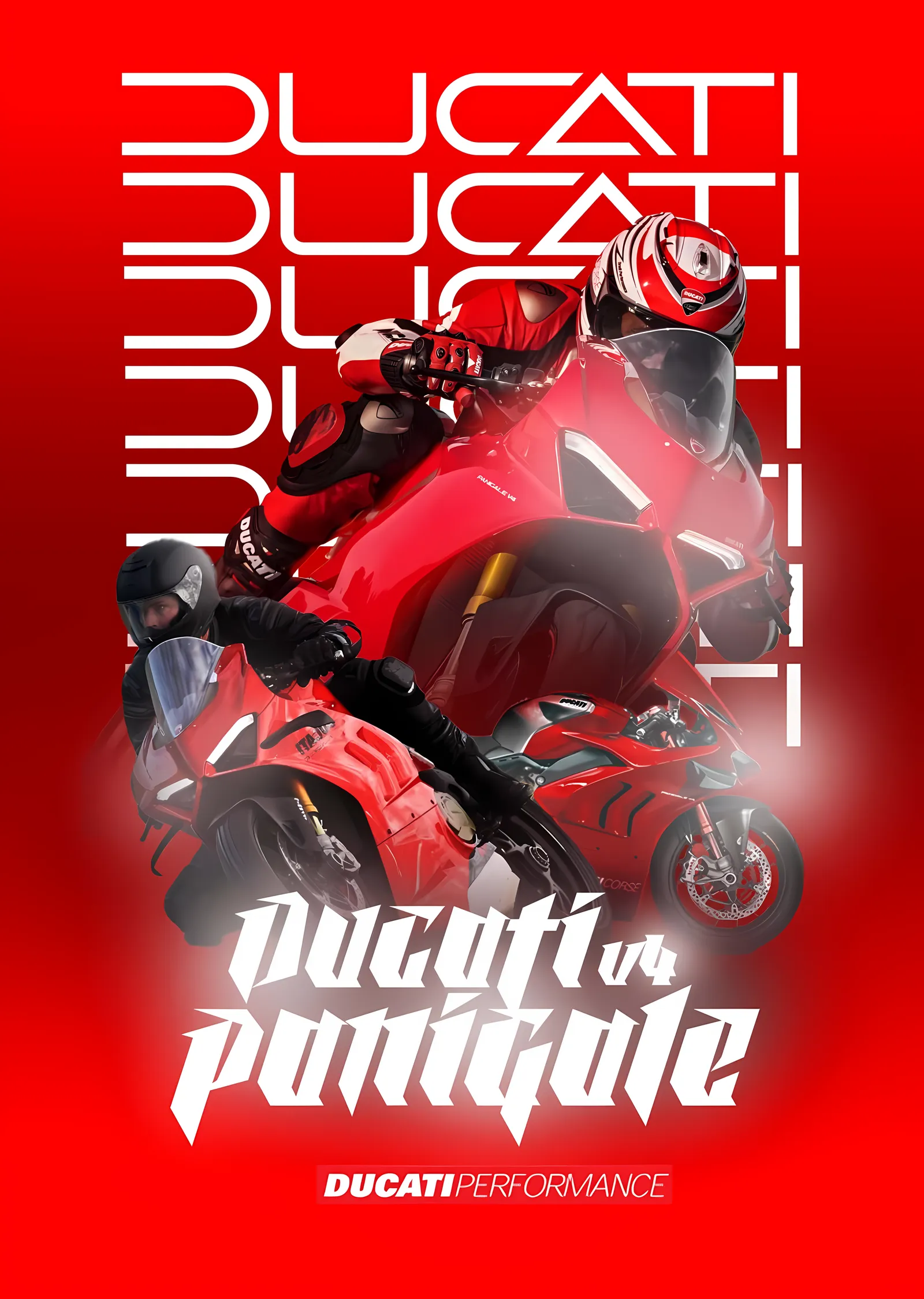 Ducati Panigale - Yarış Anı metal tablo