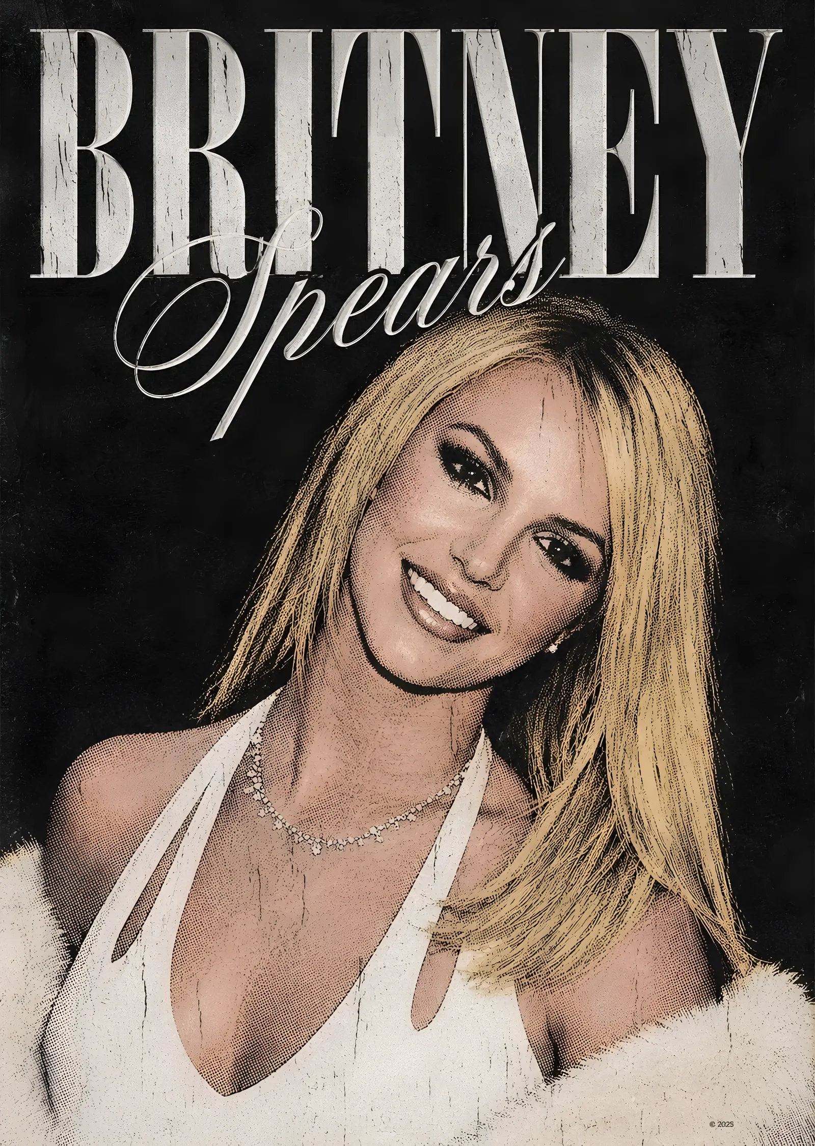 Britney Spears - Dergi Kapağı Karesi metal tablo