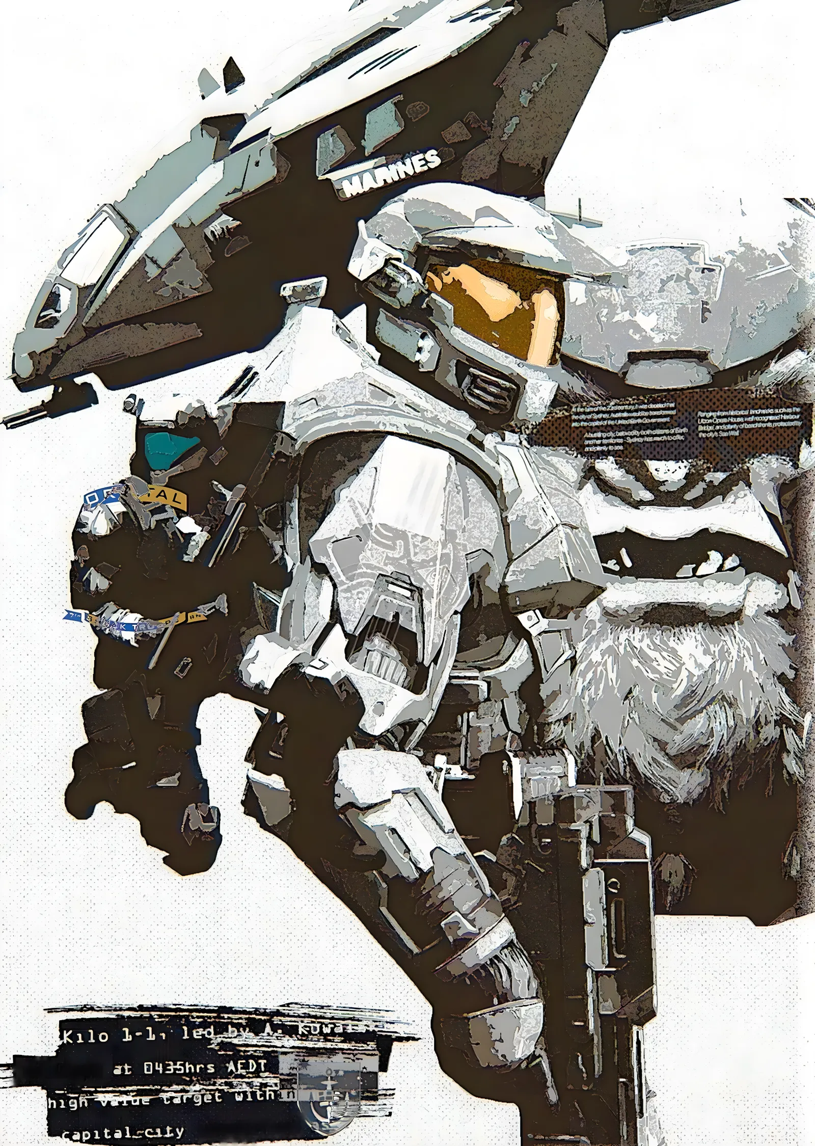 Halo: Eskiz metal tablo