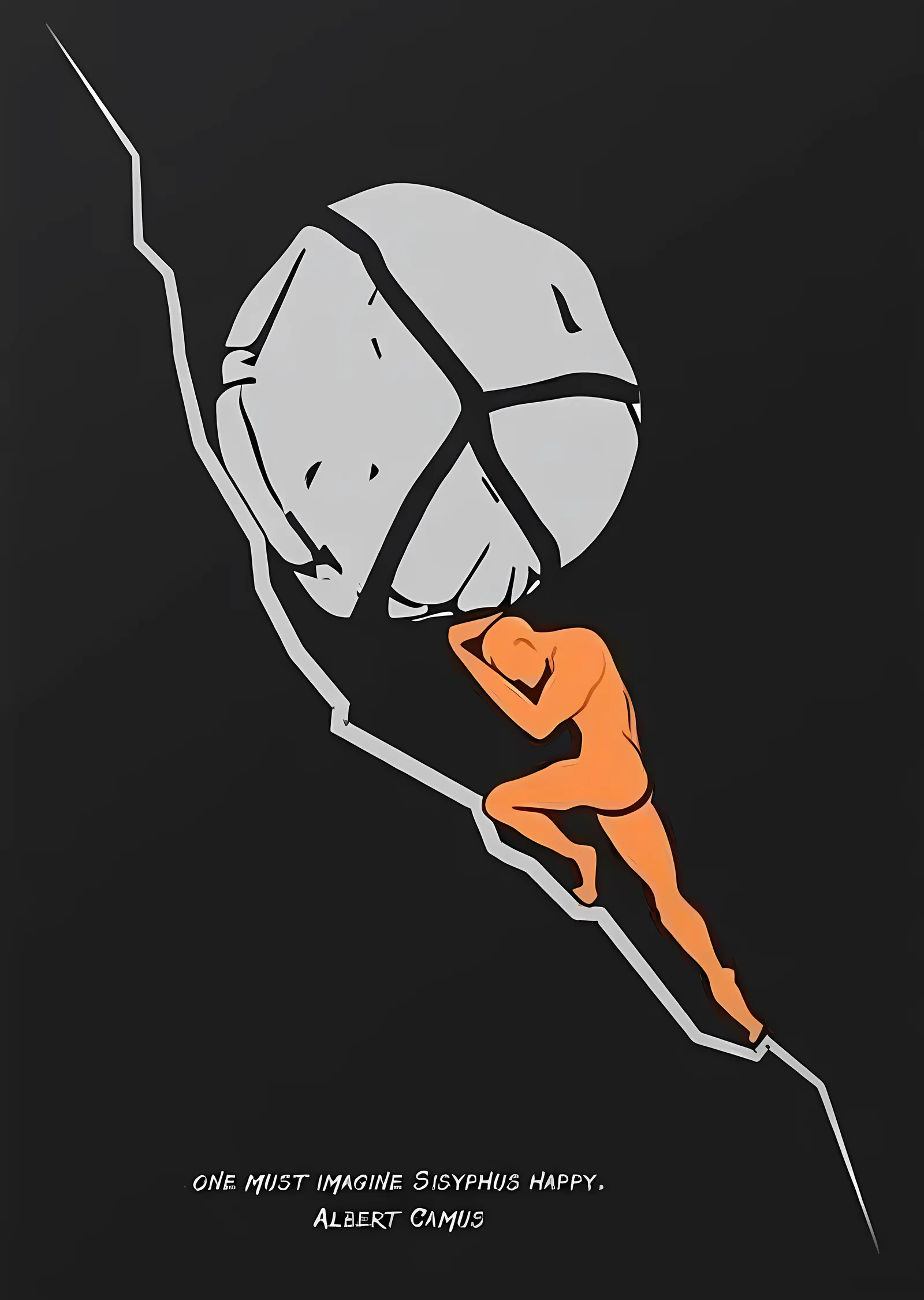 Sisyphus'un Mutluluğu metal tablo