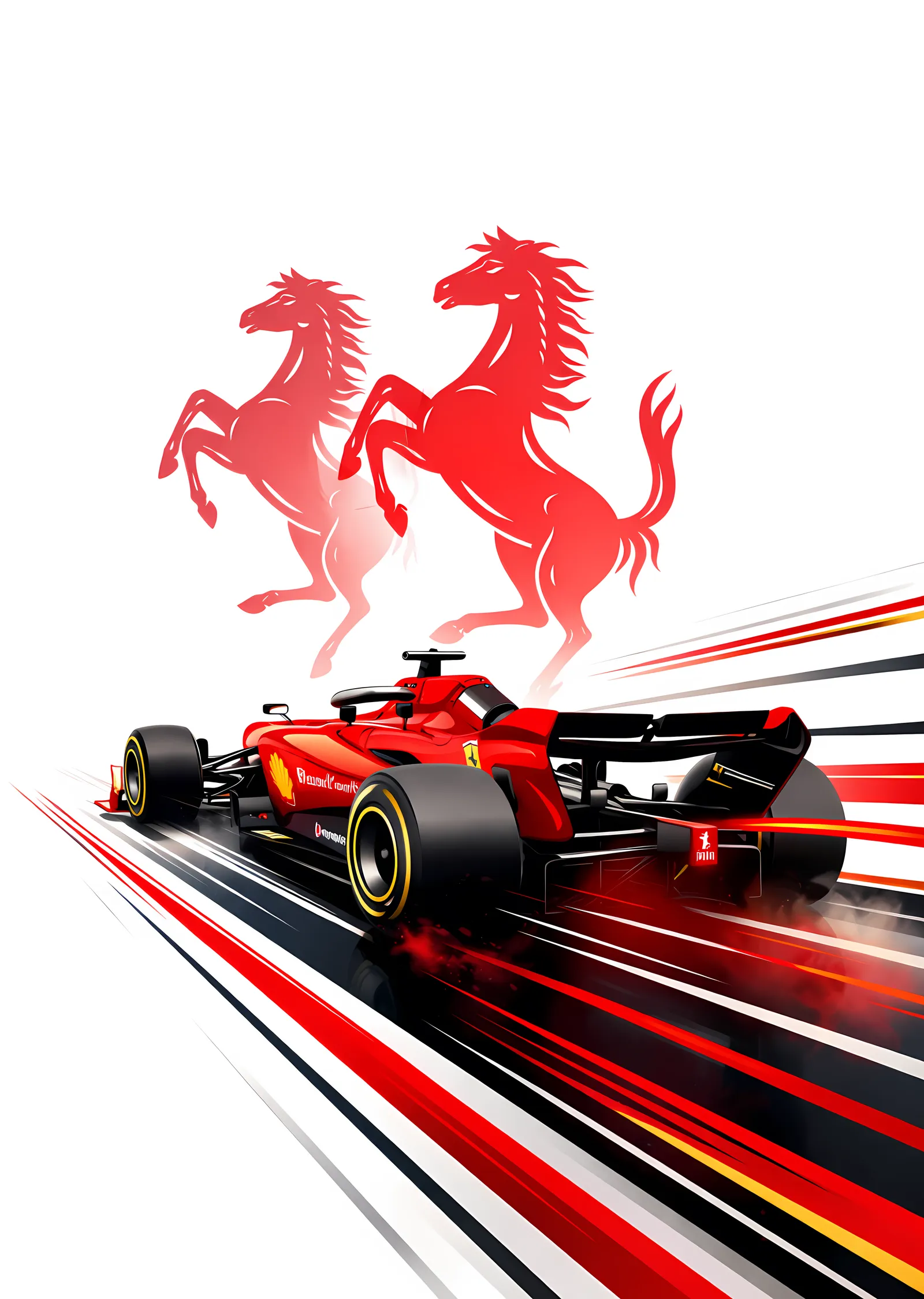 Kırmızı Formula 1 Arabası metal tablo