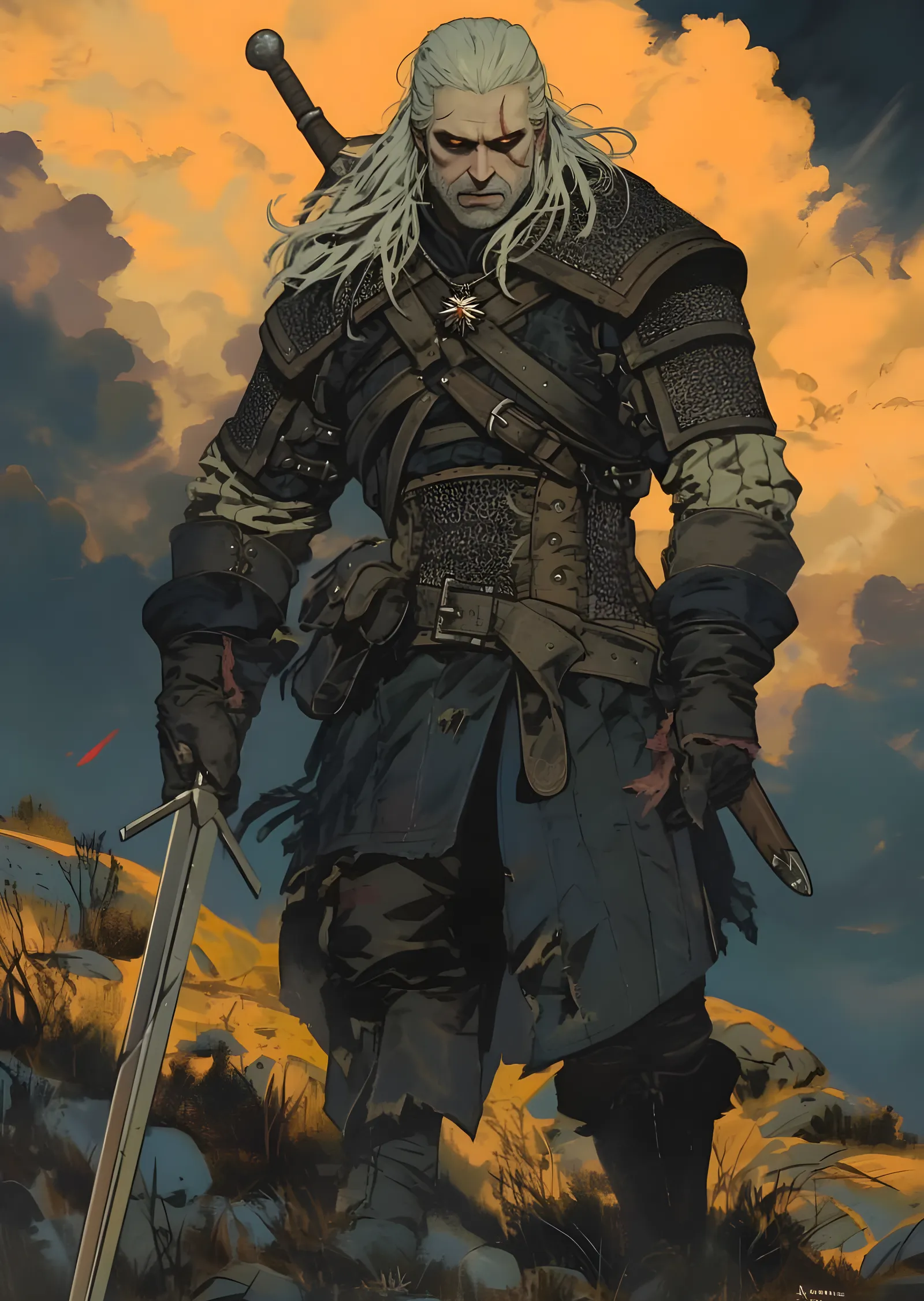 The Witcher: Turuncu Gökyüzü metal tablo