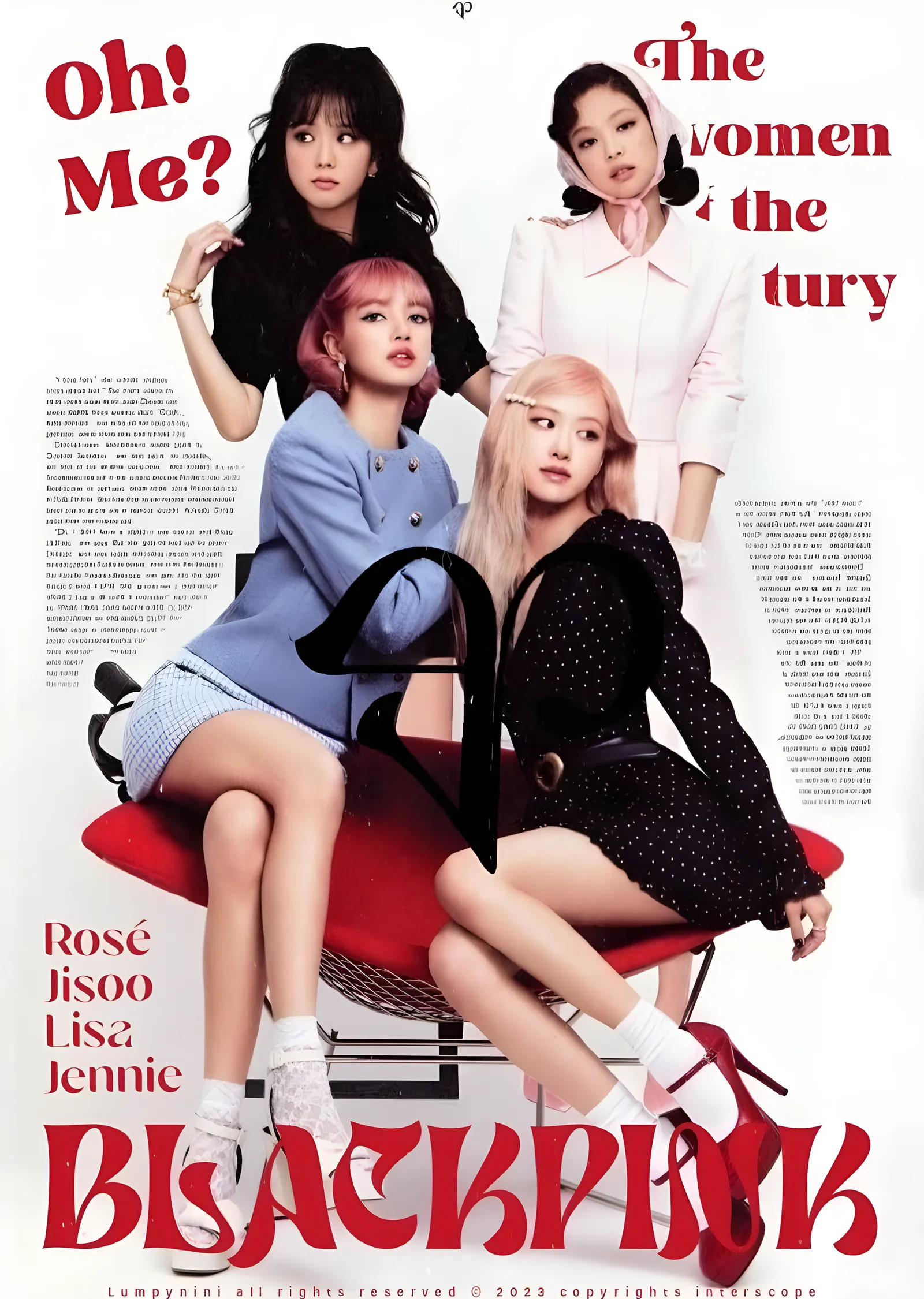 BLACKPINK: The Women of the Century metal tablo