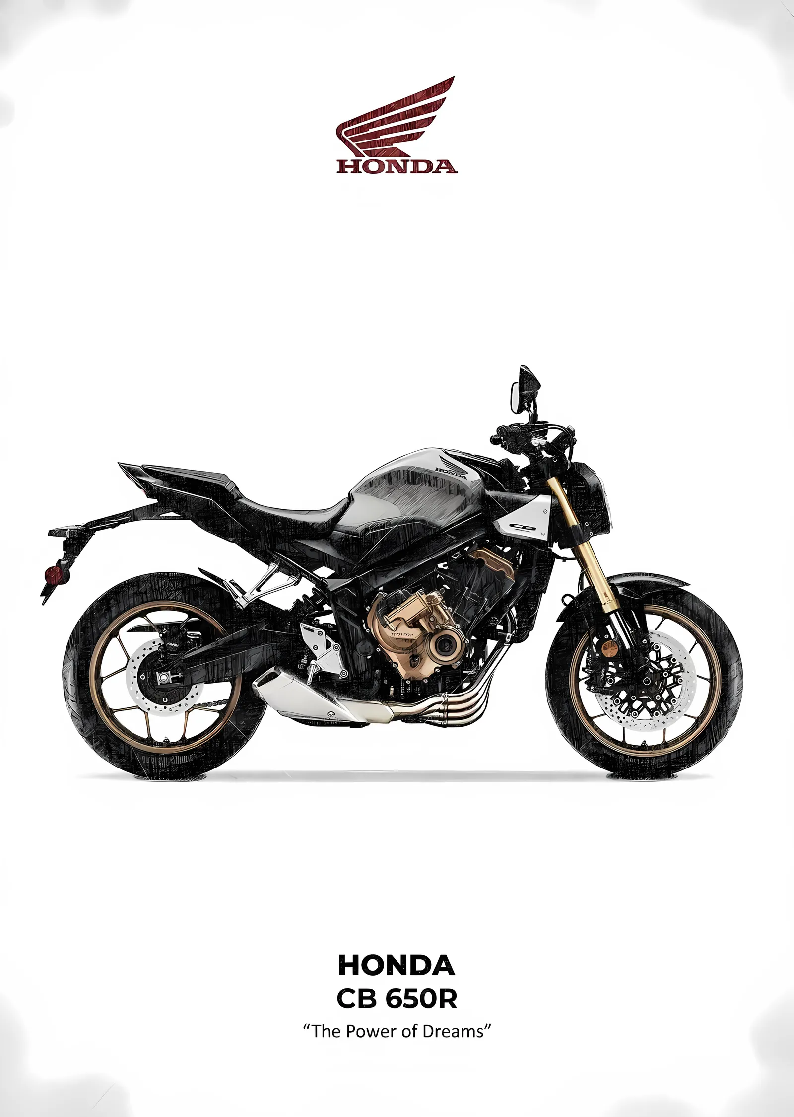 Honda CB650R metal tablo