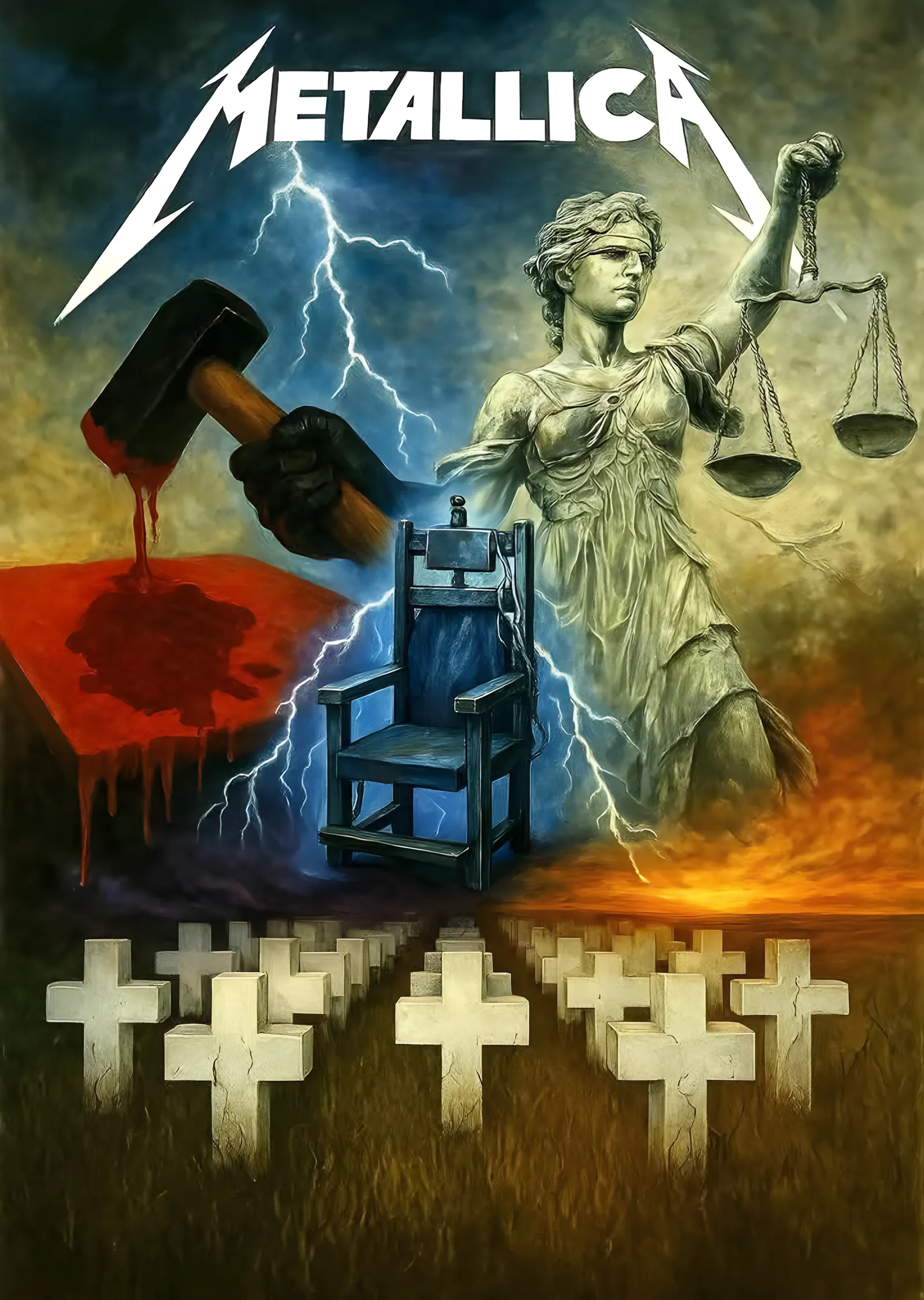 Metallica: Justice Çekiç metal tablo