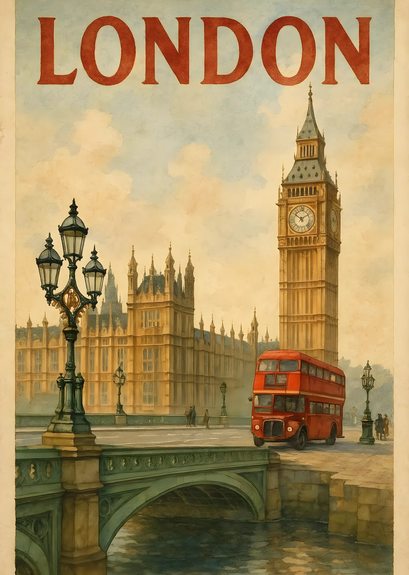 London Vintage metal tablo
