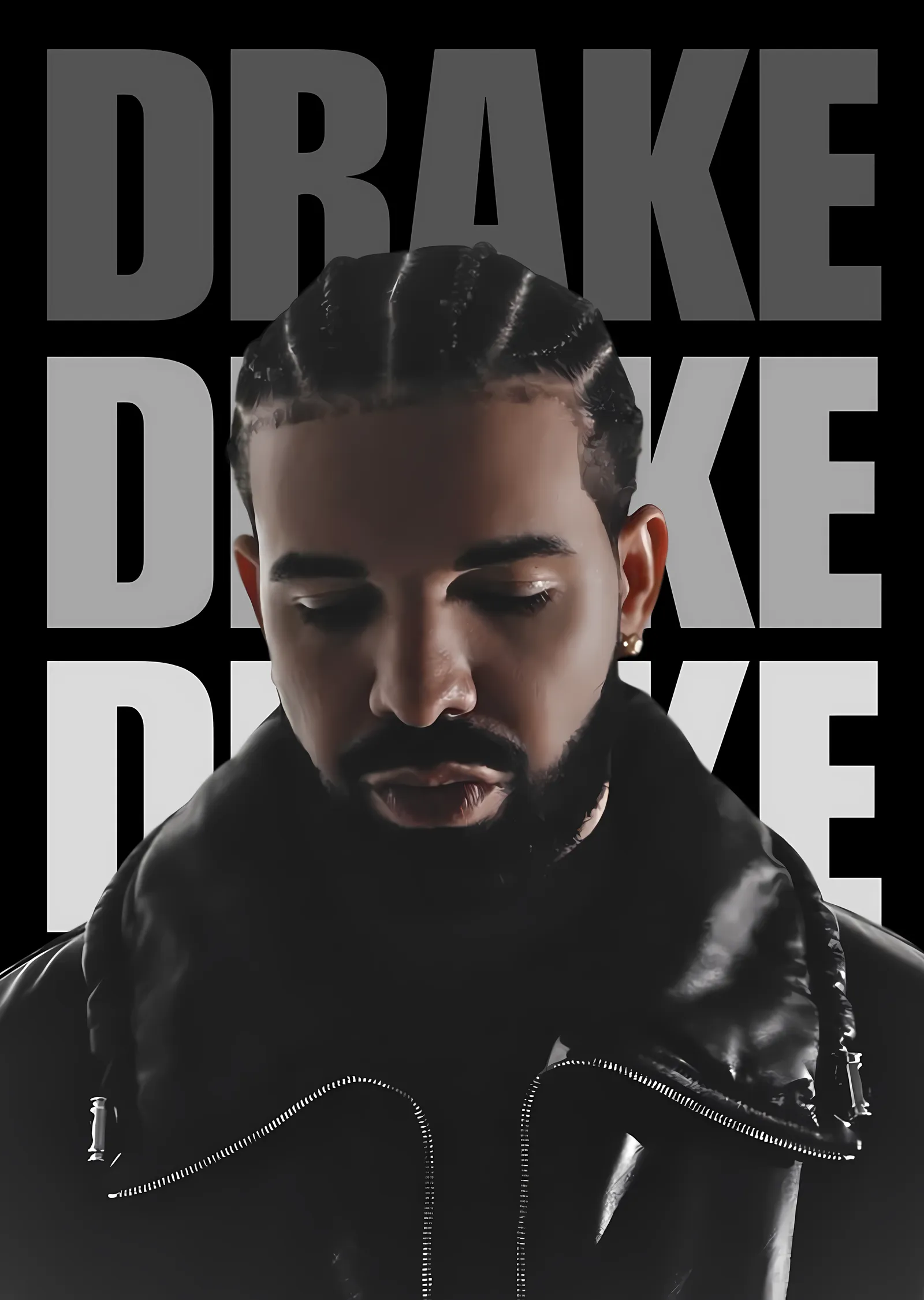 Drake: Portre metal tablo