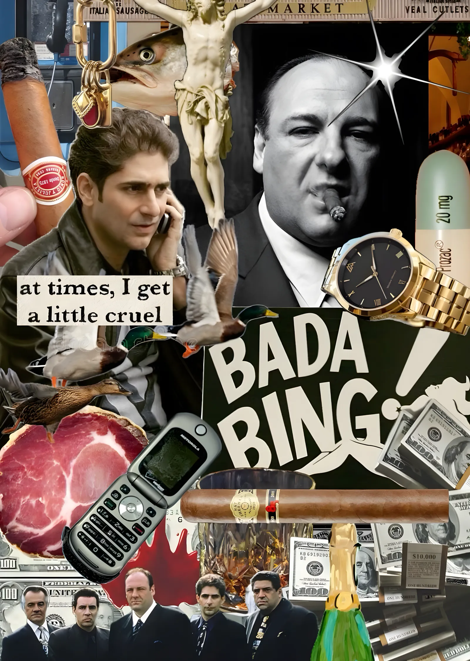 The Sopranos - Bada Bing metal tablo