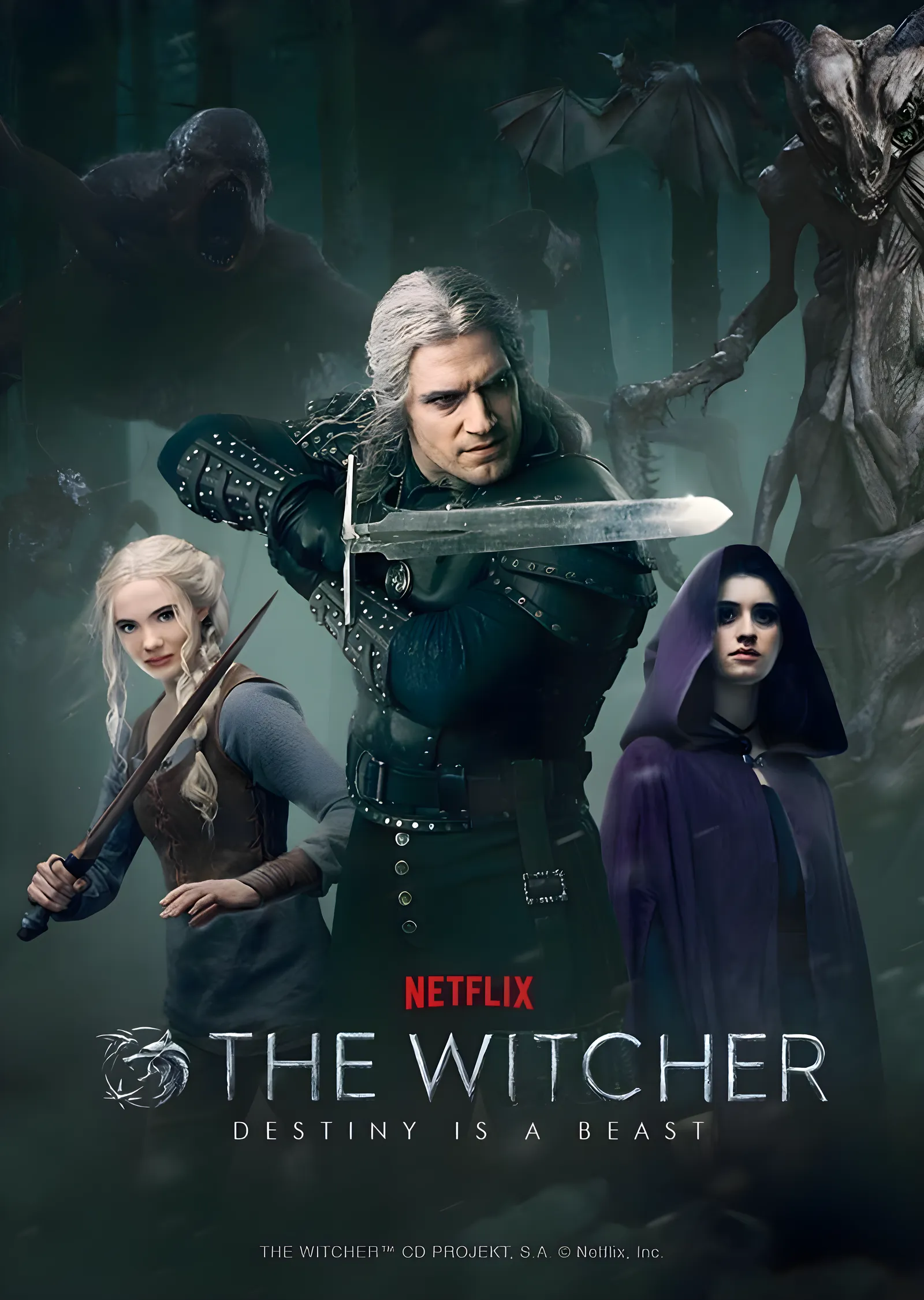 The Witcher: Kader Bir Canavardır metal tablo