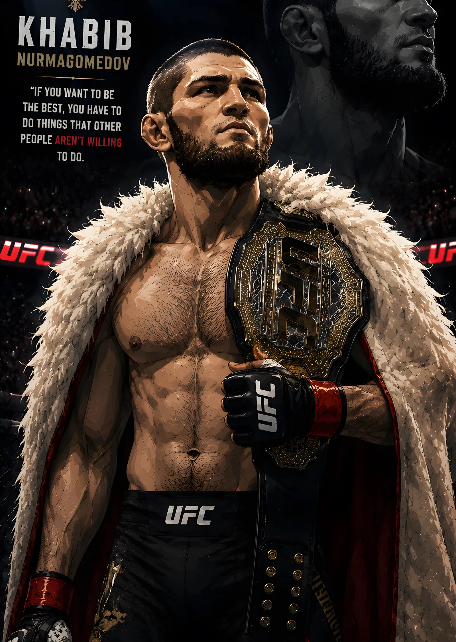 Khabib Nurmagomedov - En İyi Olmak metal tablo
