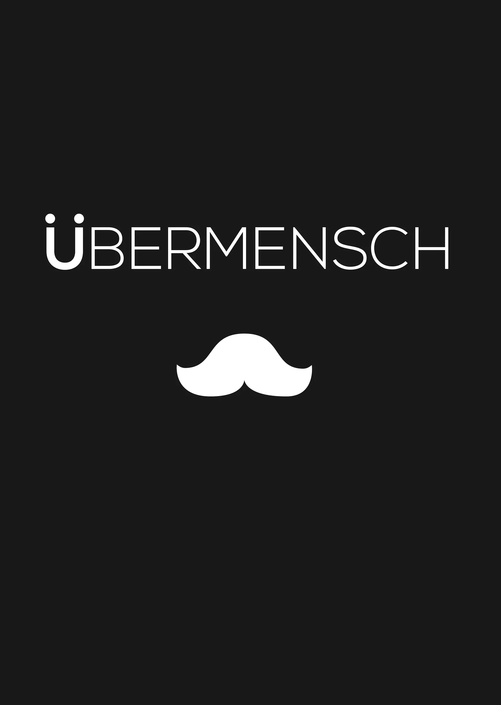 Übermensch: Minimalist Bıyık Tasarımı metal tablo