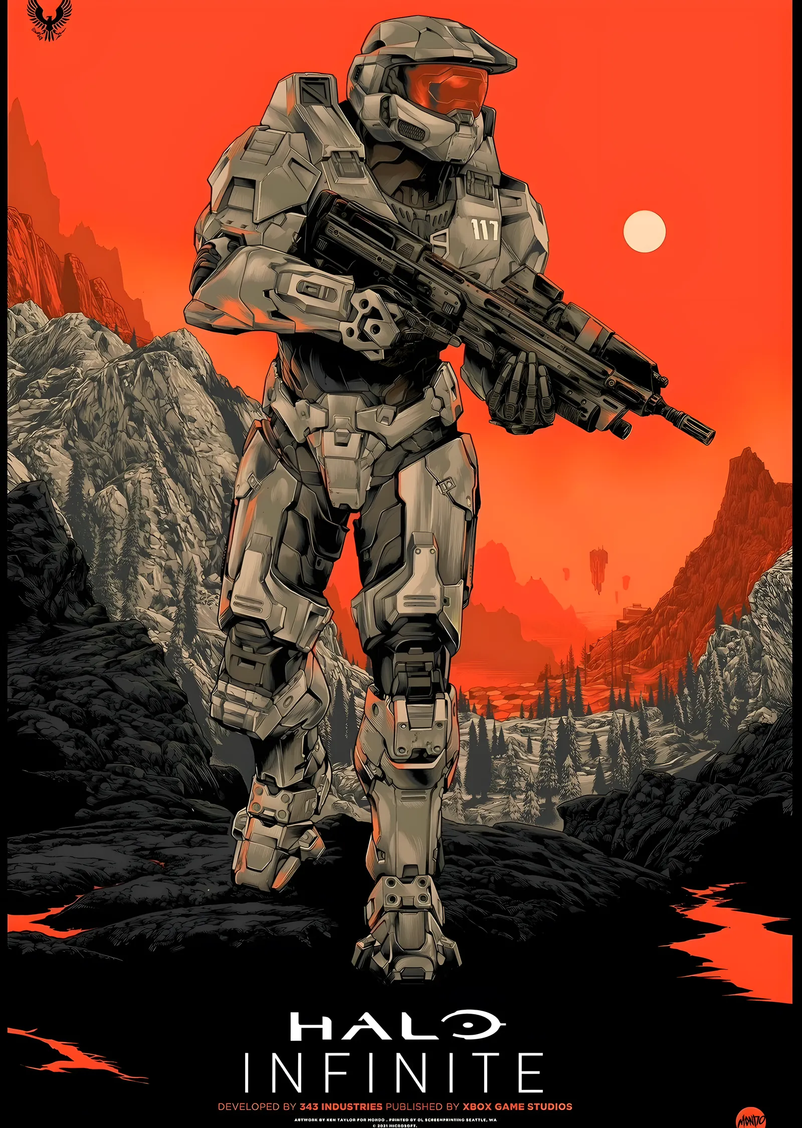 Halo Infinite: Kızıl Manzara metal tablo