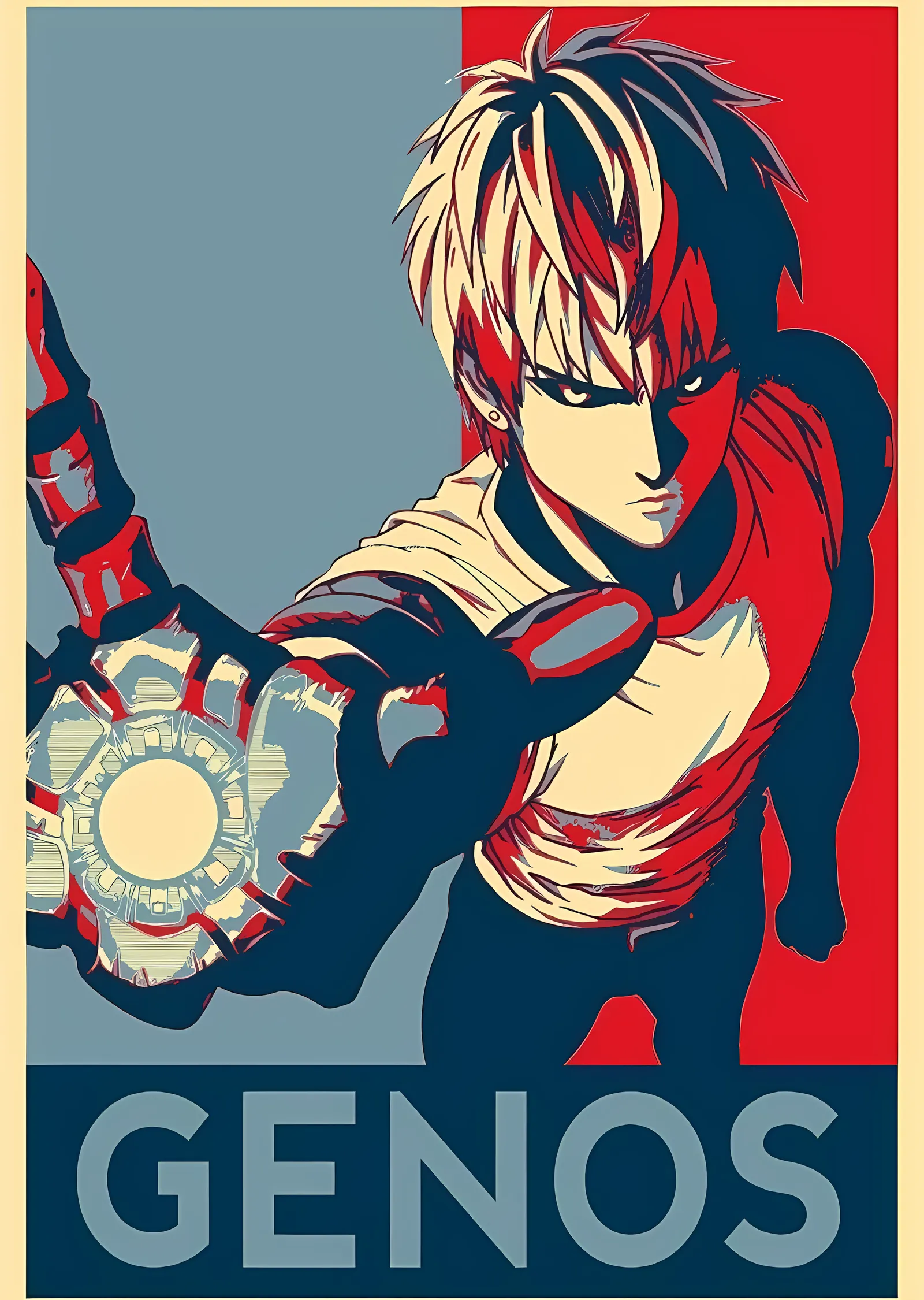 One Punch Man: Genos metal tablo