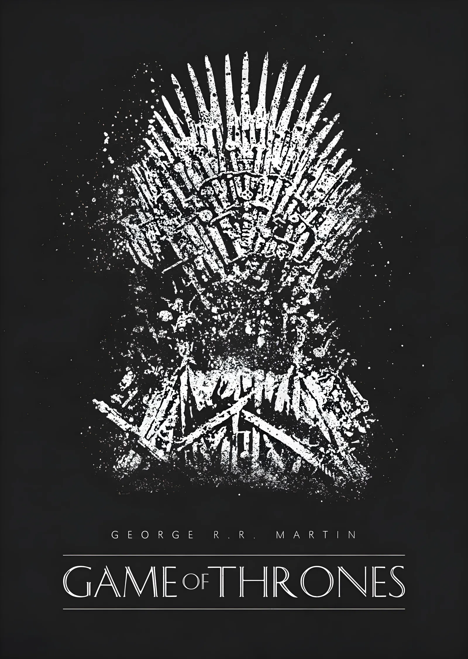 Game of Thrones: Siyah Beyaz Demir Taht metal tablo