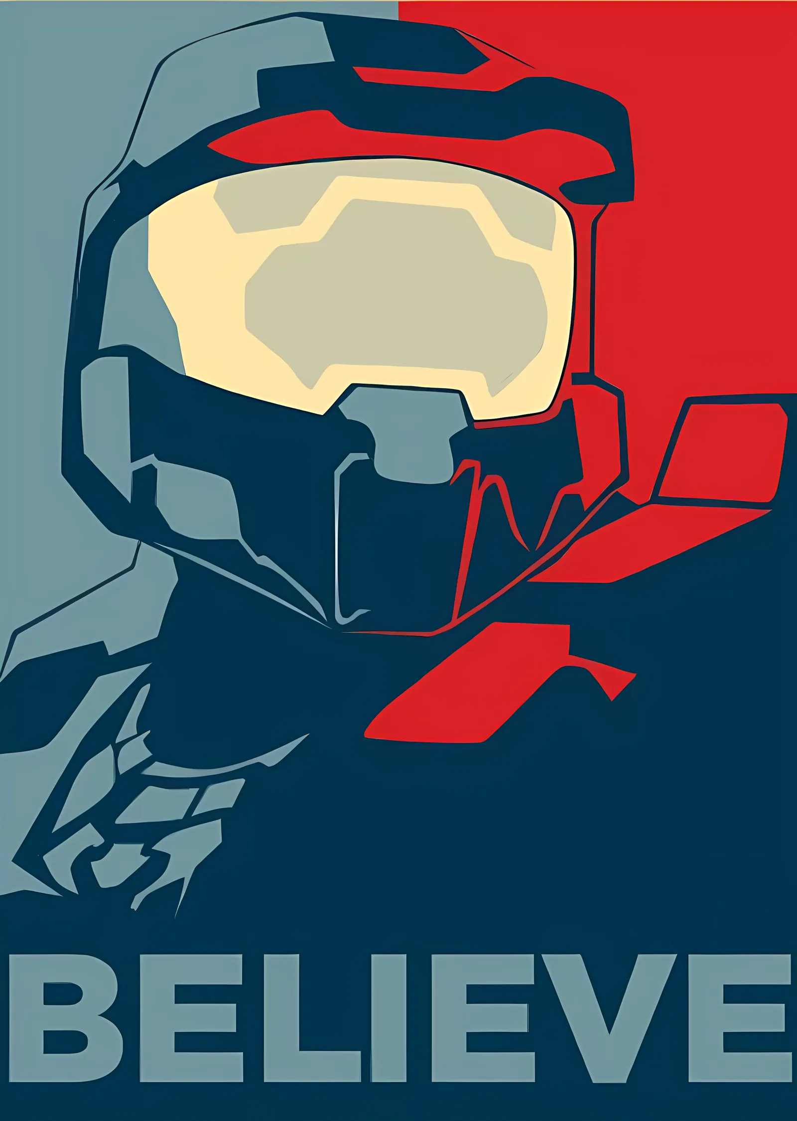 Halo: Believe metal tablo