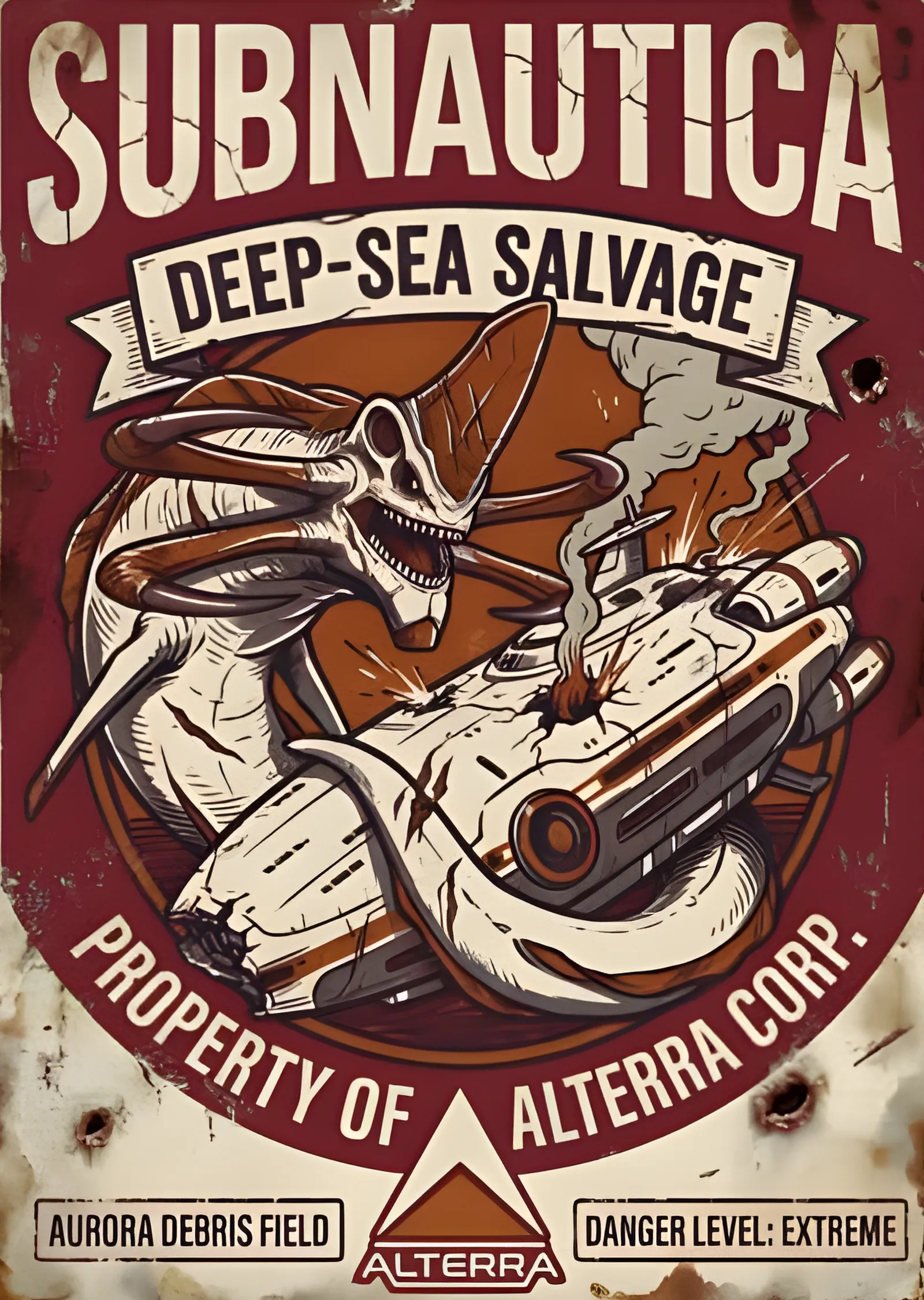 Subnautica: Deep-Sea Salvage metal tablo