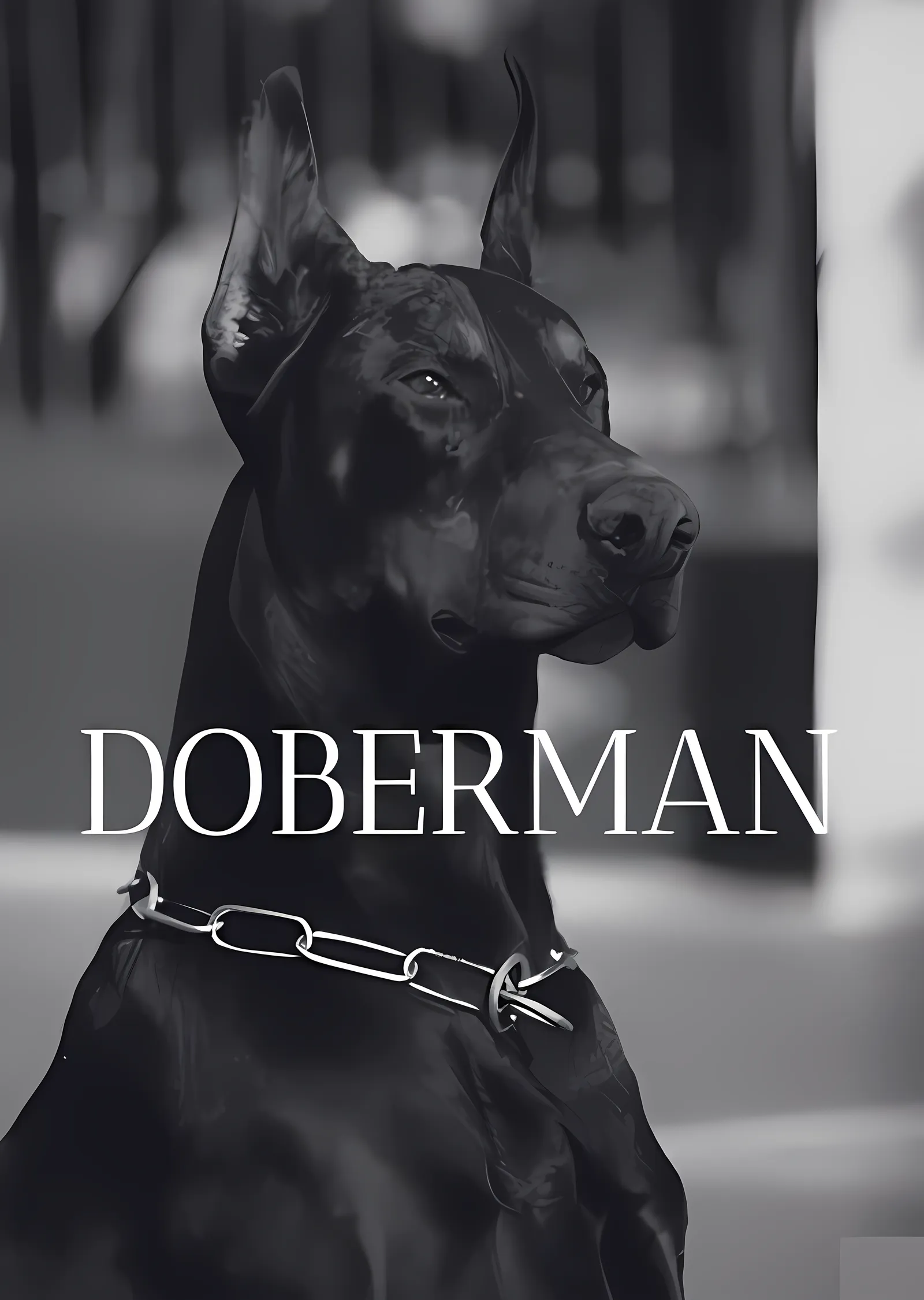 Doberman: Sihirli Köpek Portresi metal tablo