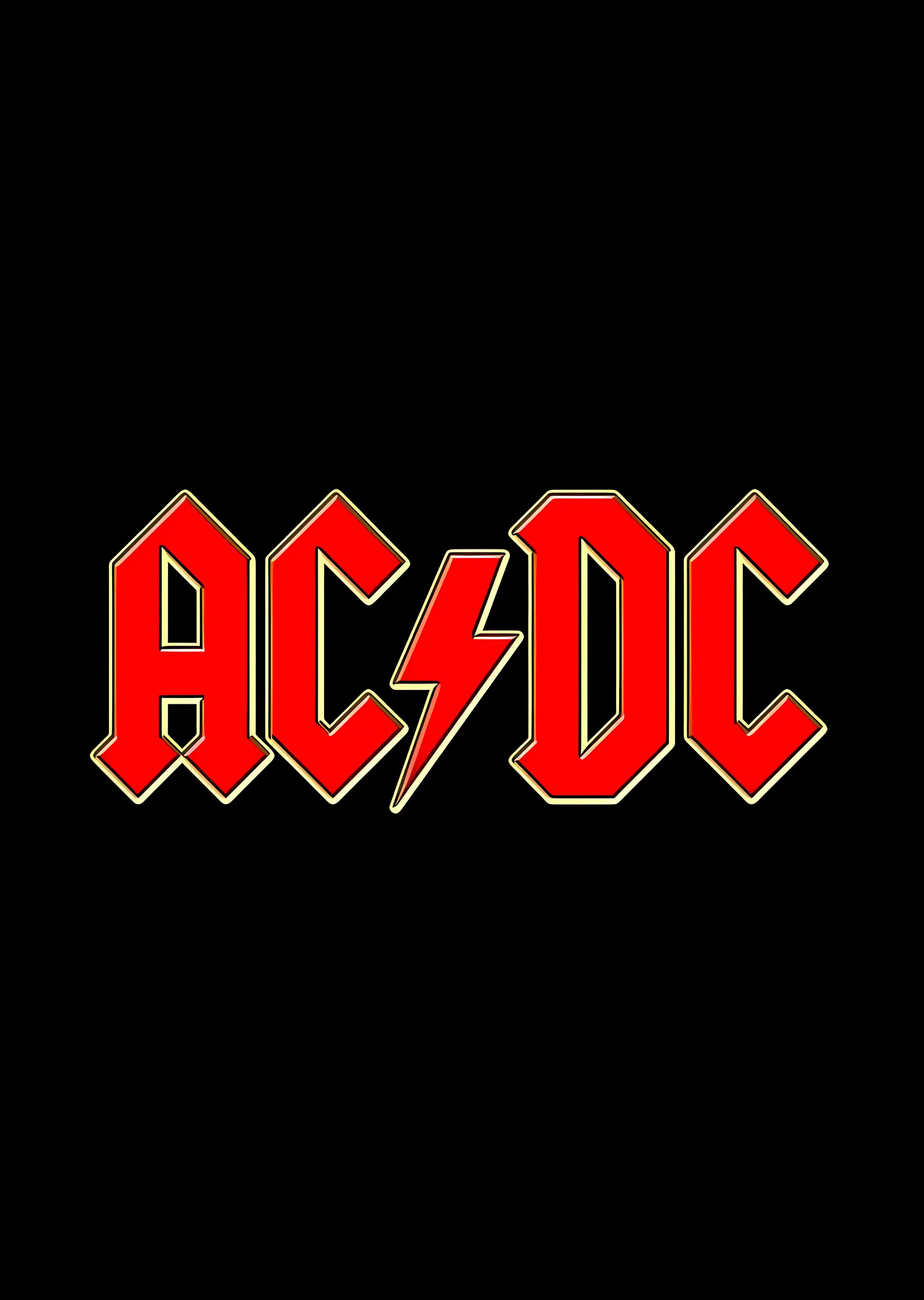 AC/DC Logosu metal tablo