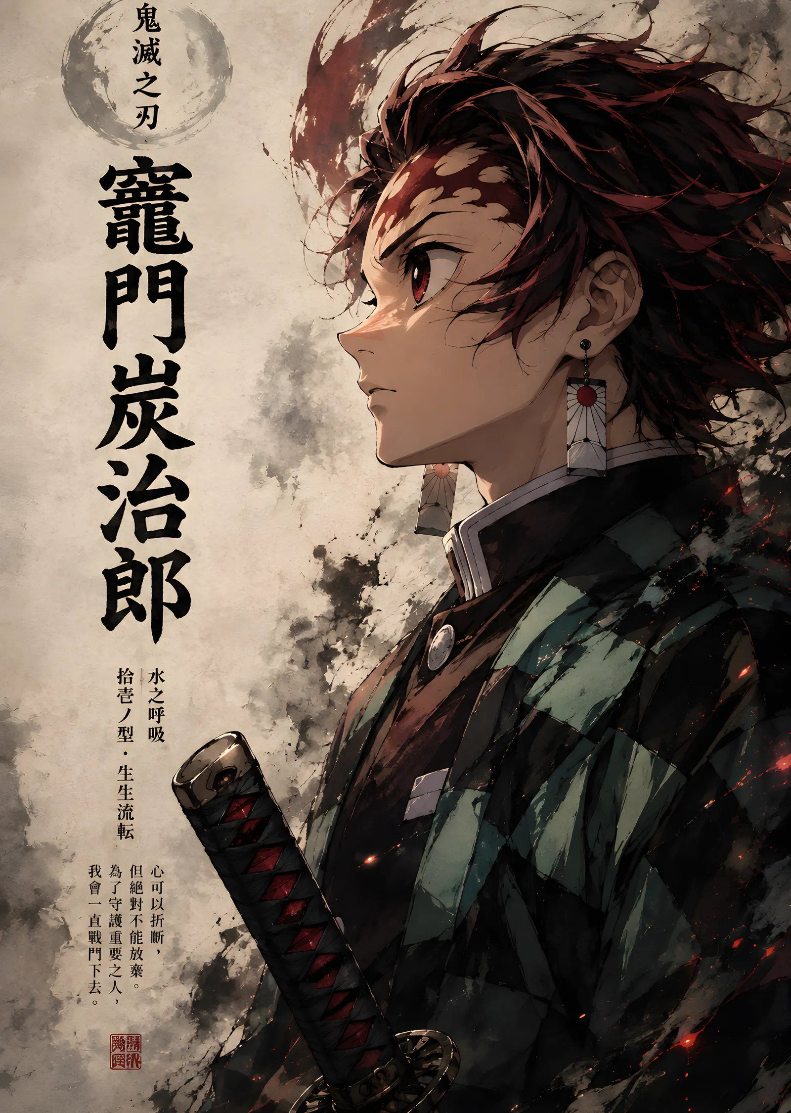 Demon Slayer - Tanjiro Kamado metal tablo