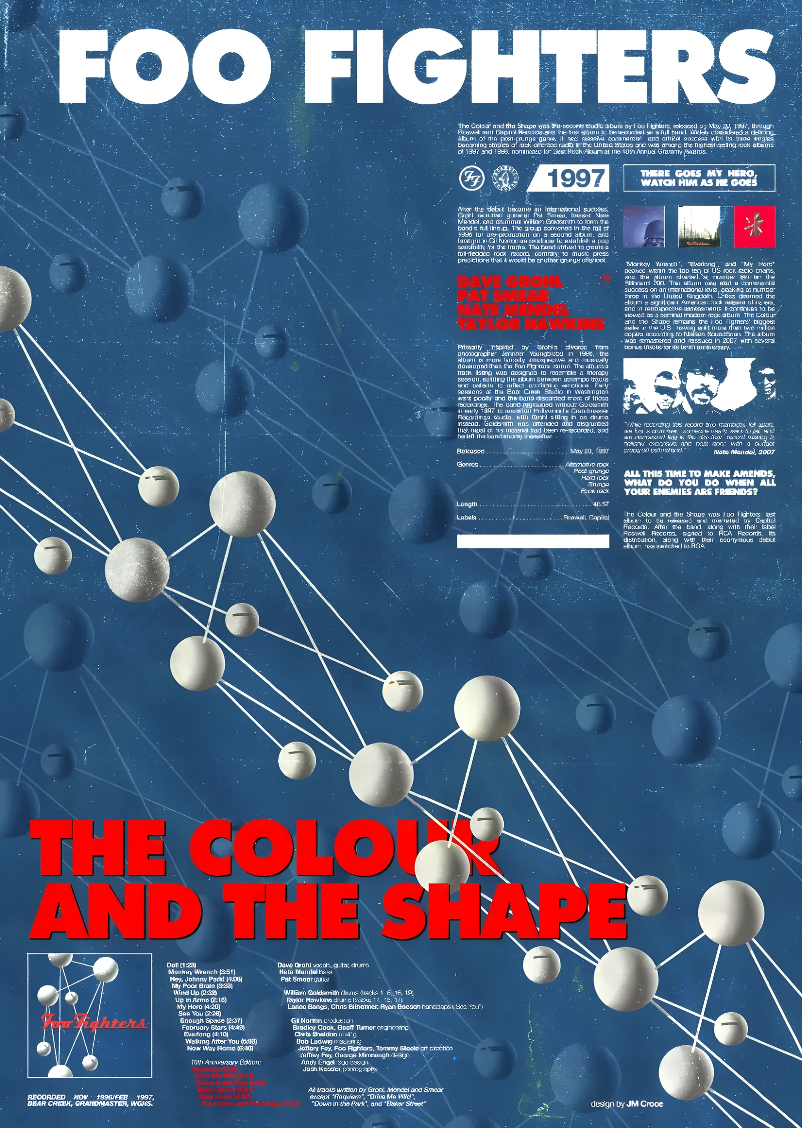 Foo Fighters: The Colour and the Shape metal tablo