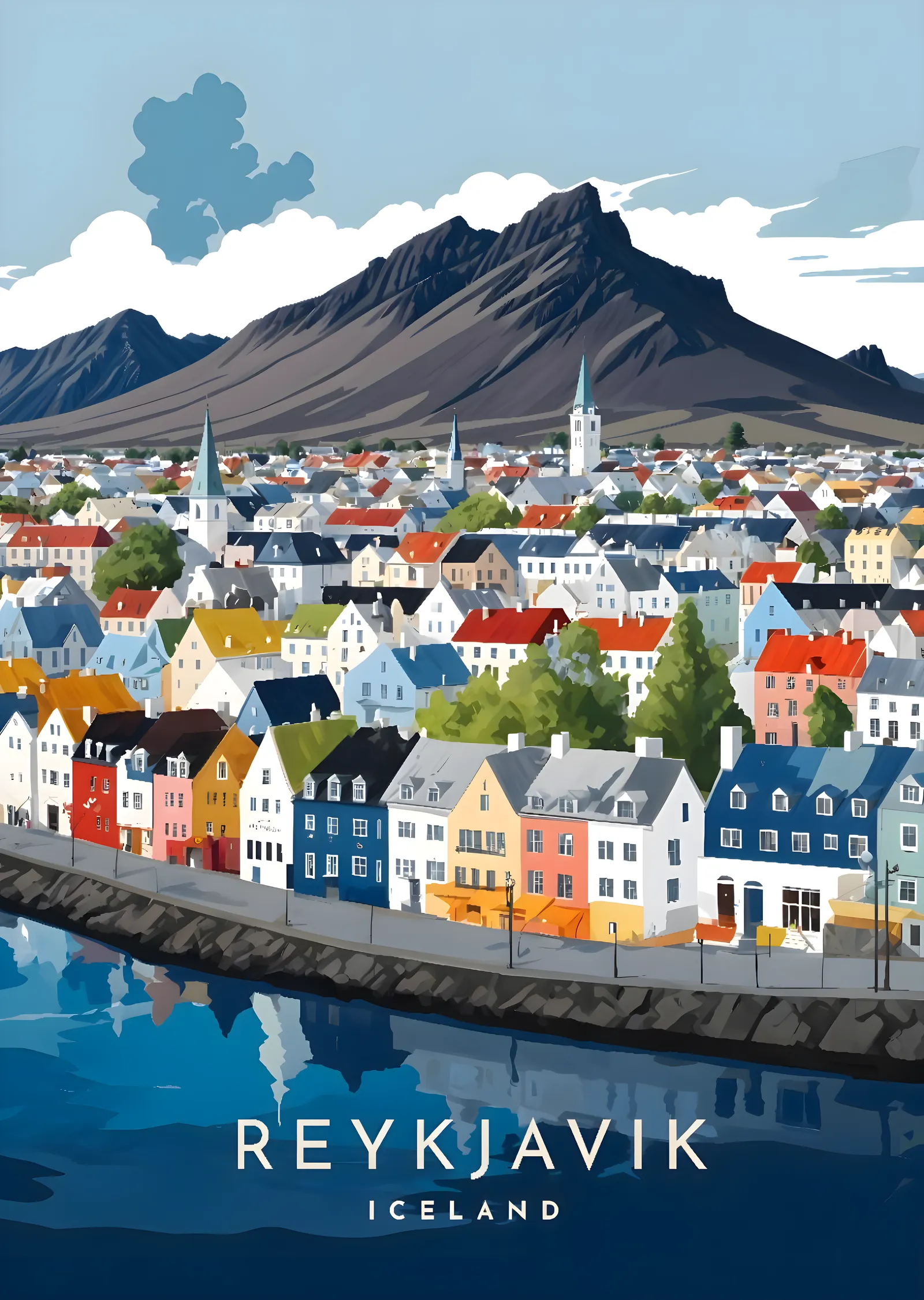 Reykjavik Iceland metal tablo