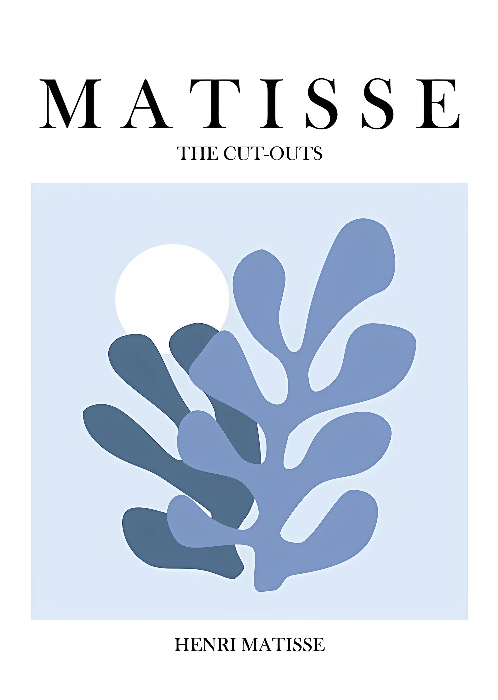 Matisse: The Cut-Outs Mavi metal tablo