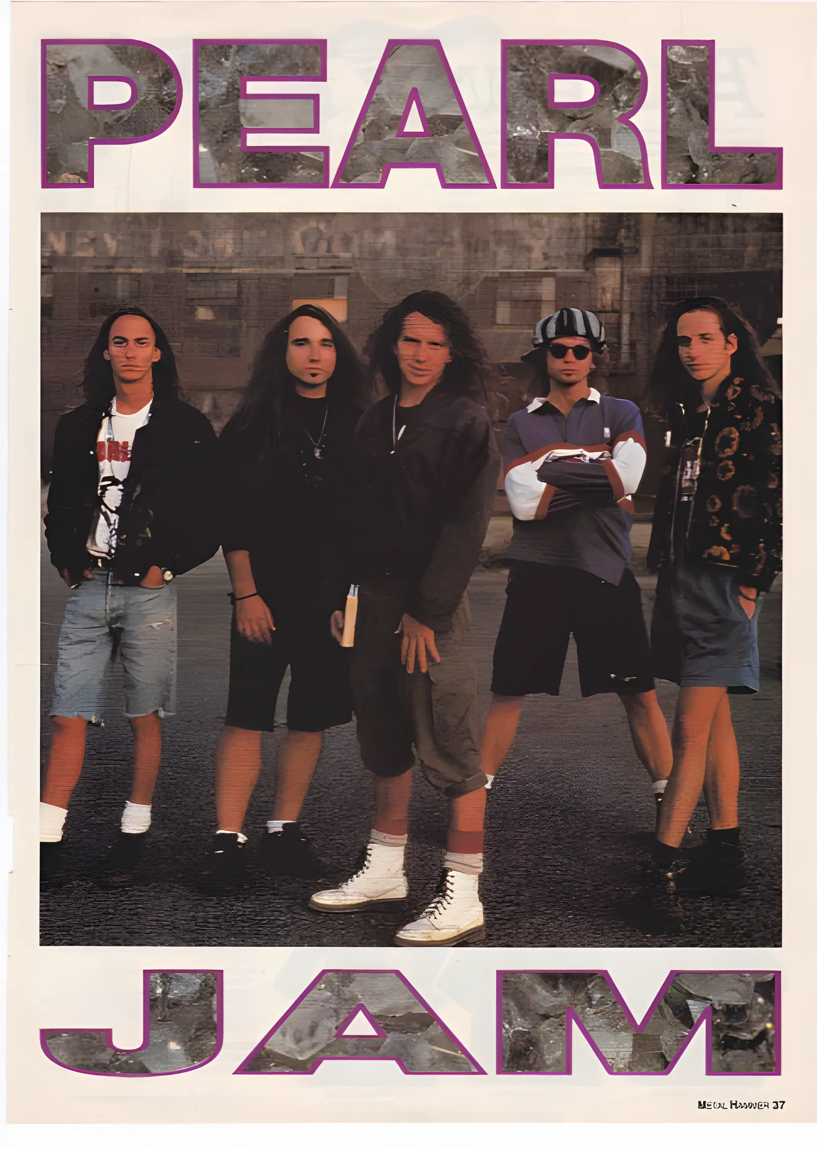 Pearl Jam: Kamuflaj Tipografi metal tablo